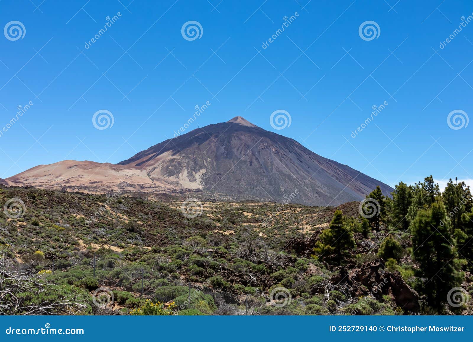 teide - panoramic view on volcano pico del teide and montana blanca, mount el teide national park, tenerife, canary islands,