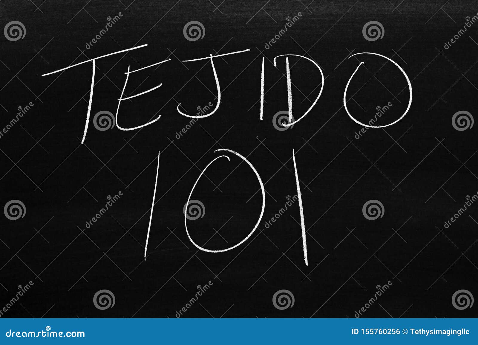 tejido 101 on a blackboard.  translation: knitting 101