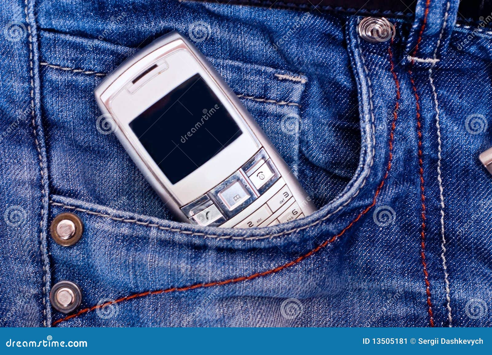 Teléfono Celular En Bolsillo Imagen de archivo - Imagen de