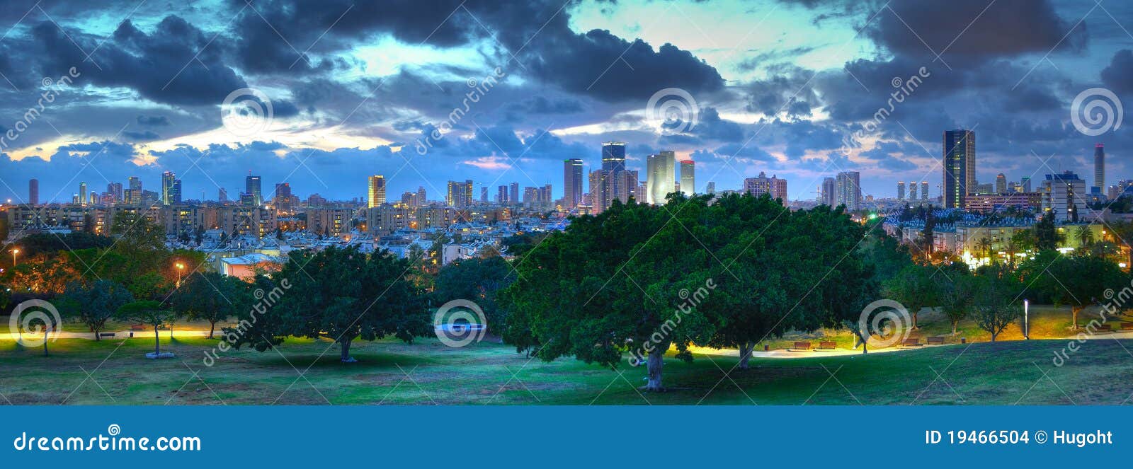 tel aviv dusk panorama, israel