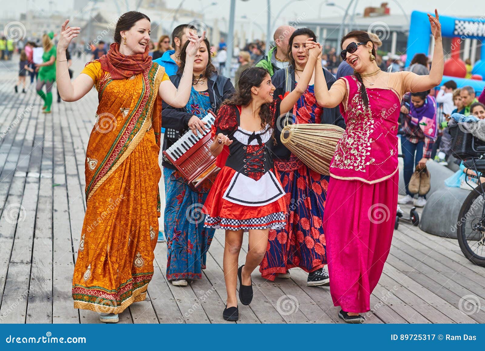 Hare Krishna devotee in the streets of Curitiba downtown Stock Photo - Alamy