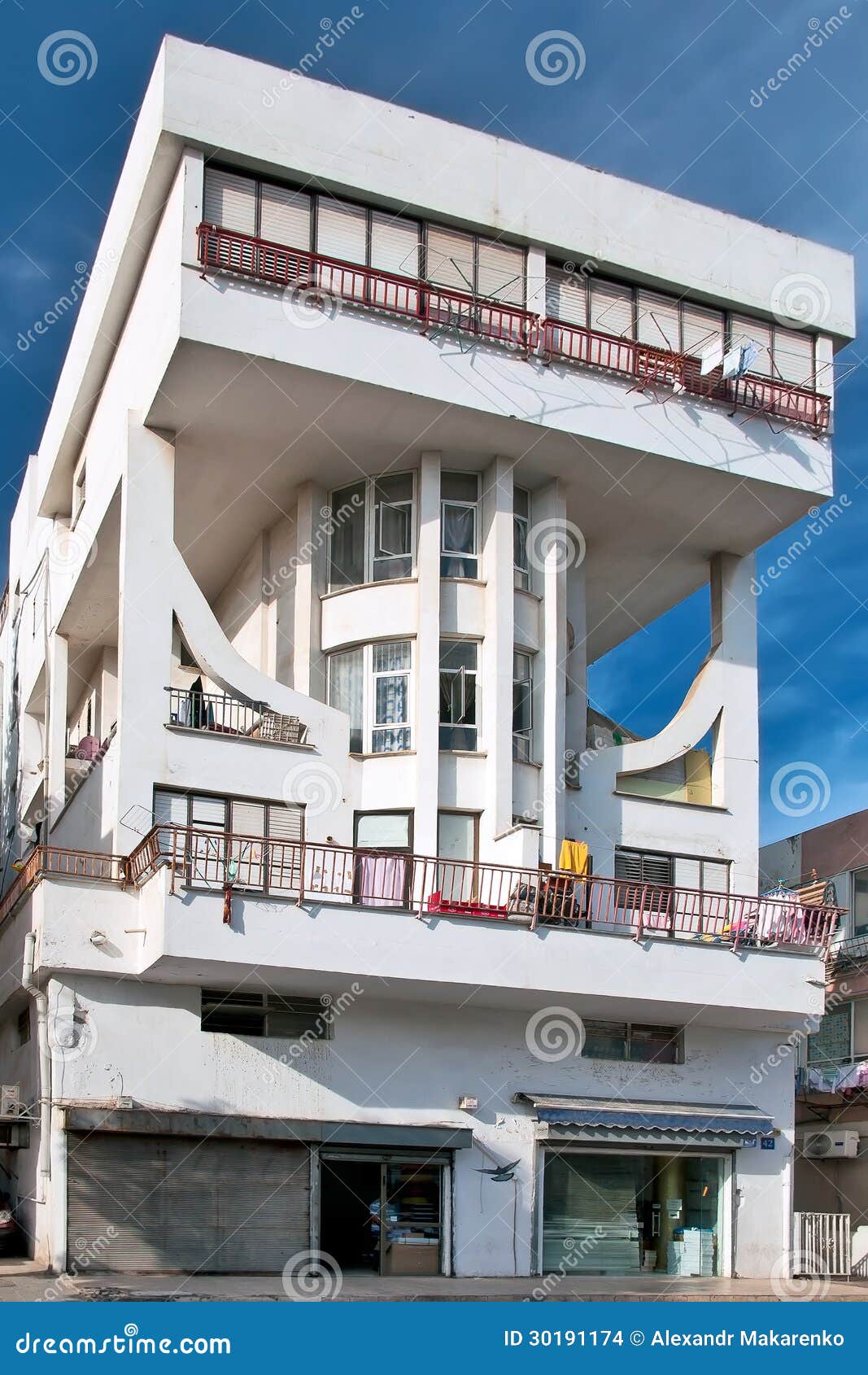 Style House Bauhaus.Tel Aviv Stock Images - Image: 30191174