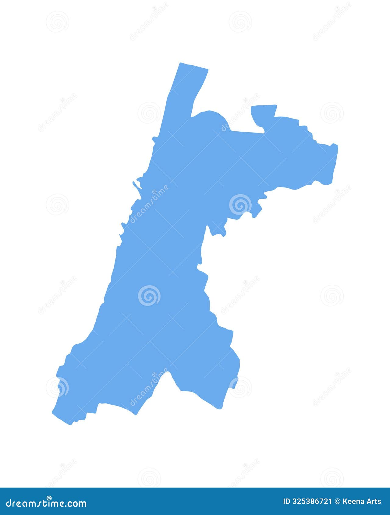 tel aviv silhouette map, state of israel. simple minimal image easy to recolour and edit.