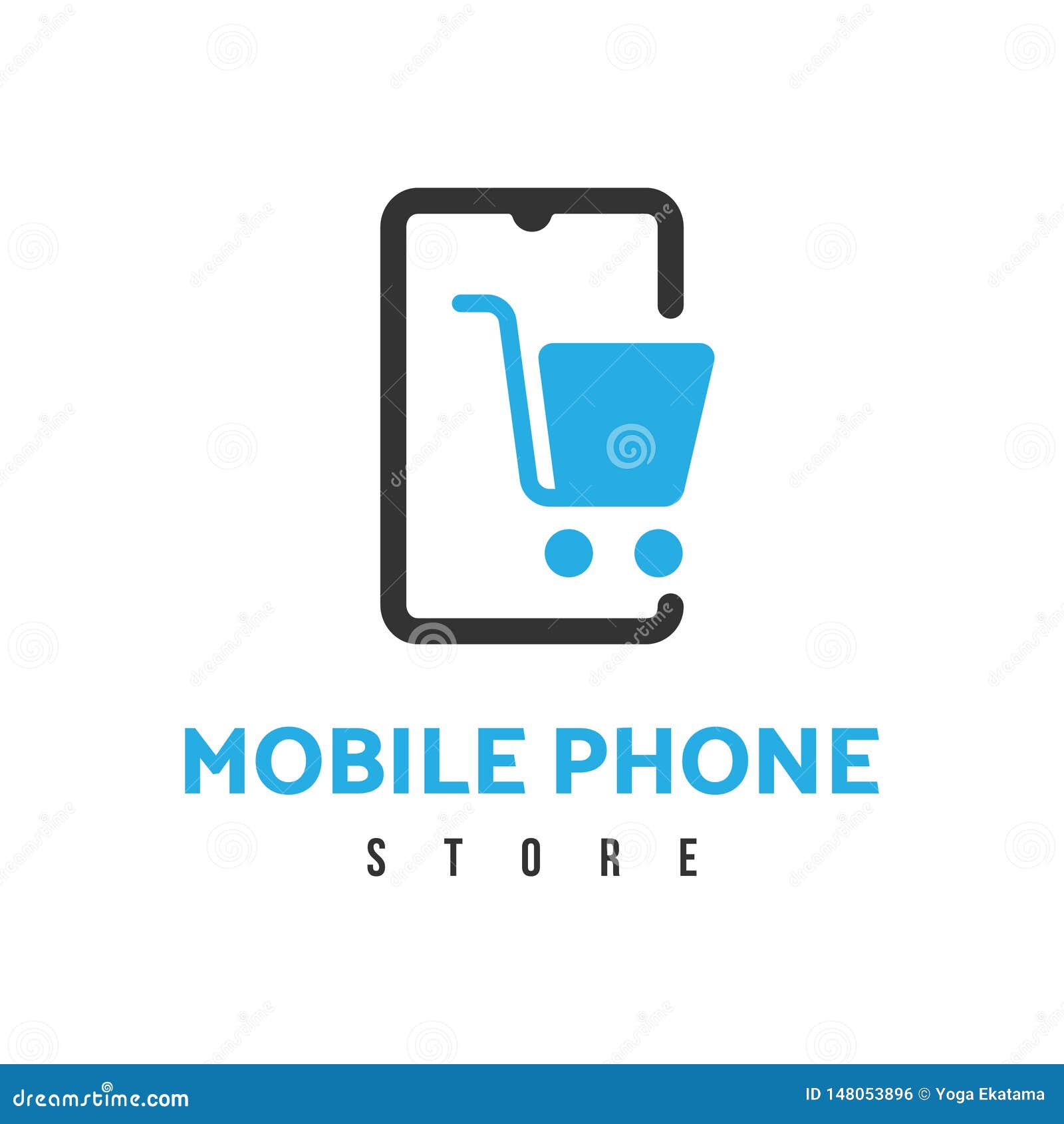 Mobile Phone, Smartphone Store, Phone Shop Logo Template Ilustración