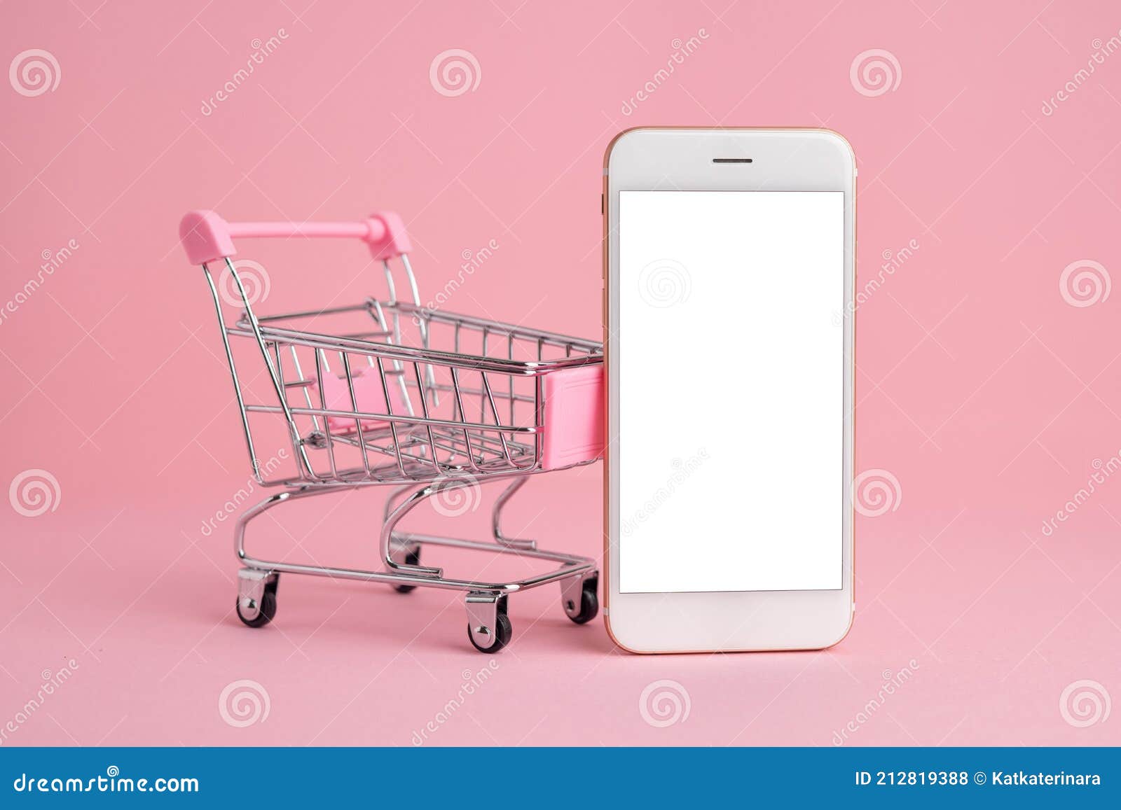 Venda Nova Da Compra Do Carrinho De Compras Do Telefone Celular