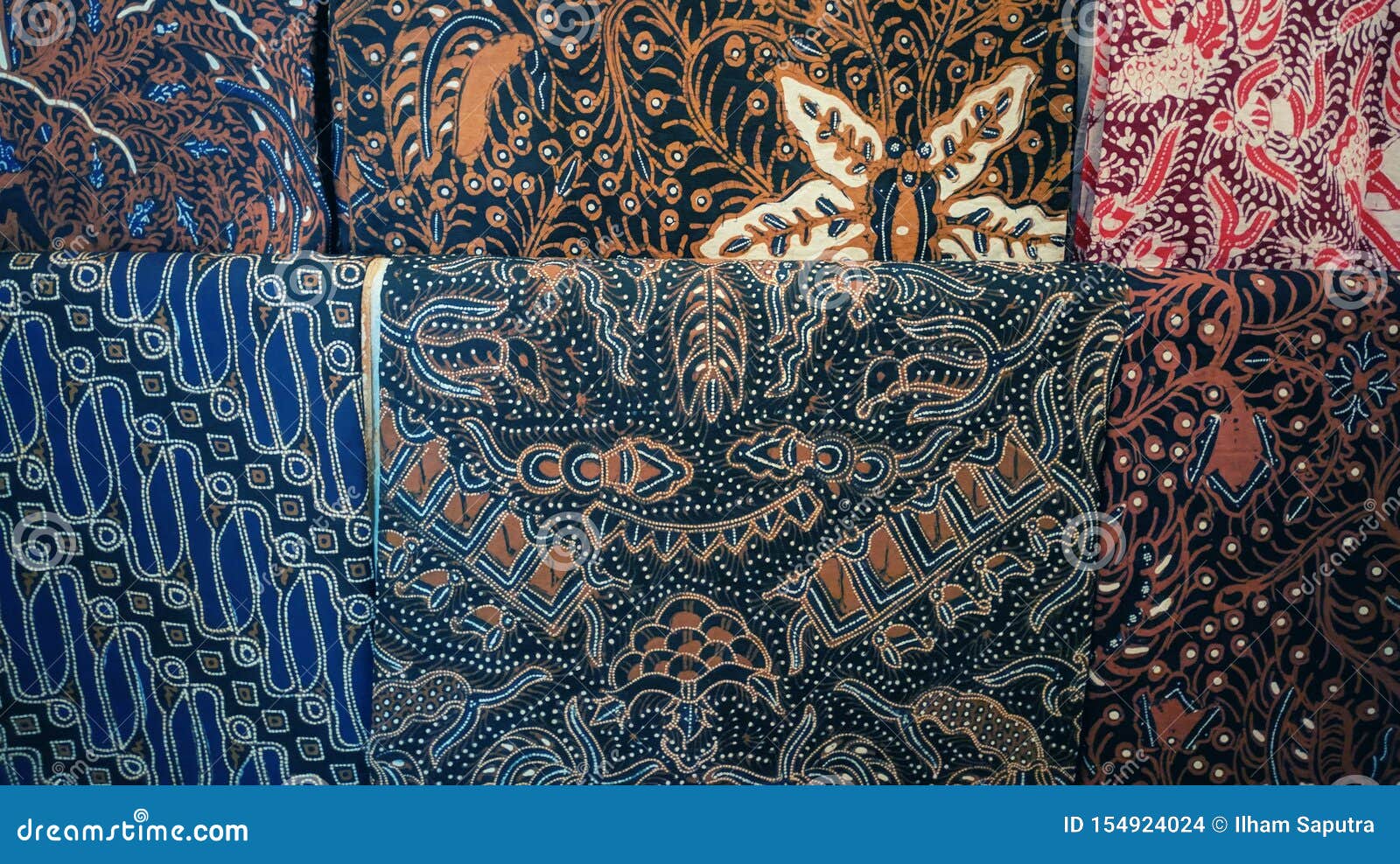 Tela Tradicional Do Batik  Batik Yogyakarta  Foto de Stock 