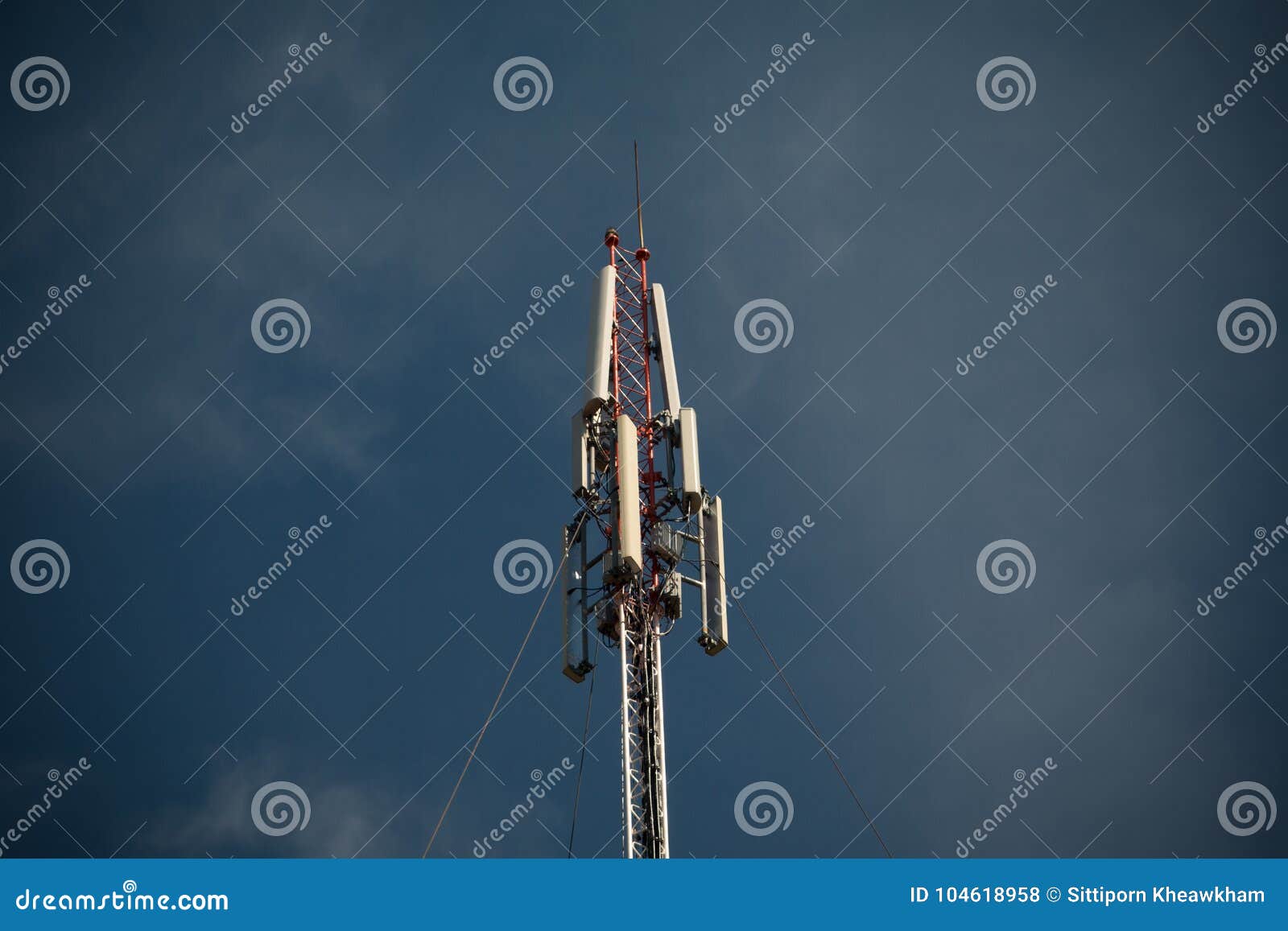 Telecom Blue Sky Background Stock Photo - Image of receiver ...