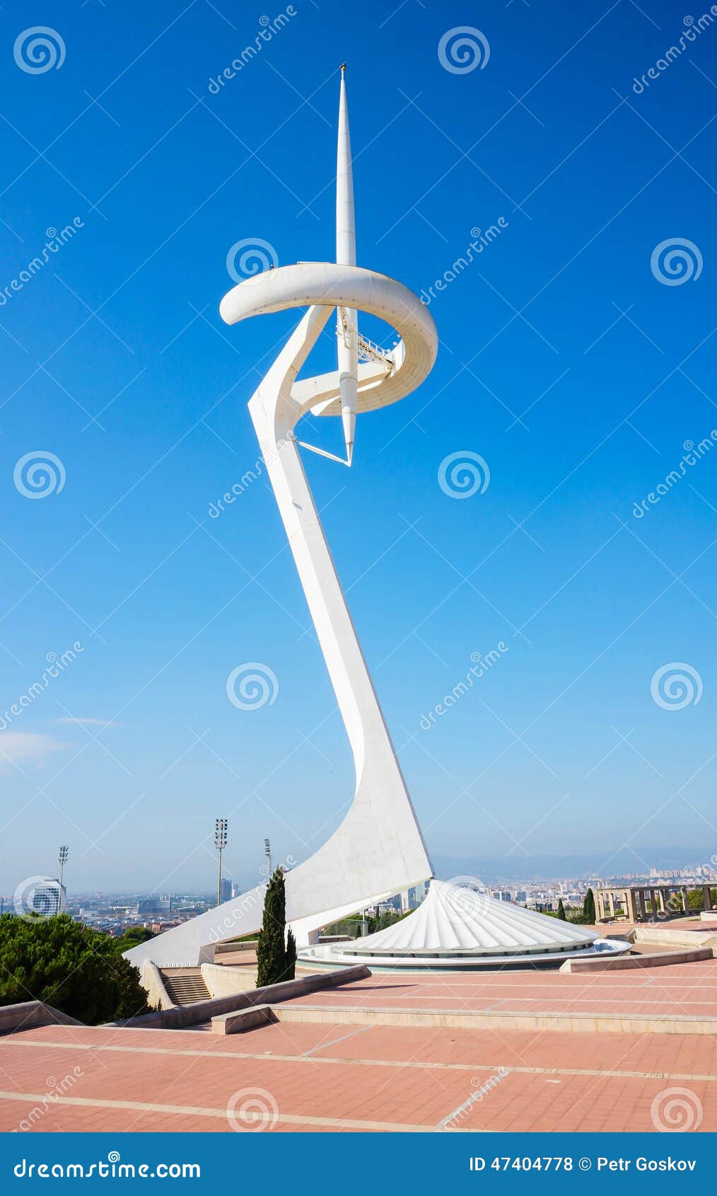 Telecommunication Tower in Barcelona Editorial Stock Photo - Image of ...