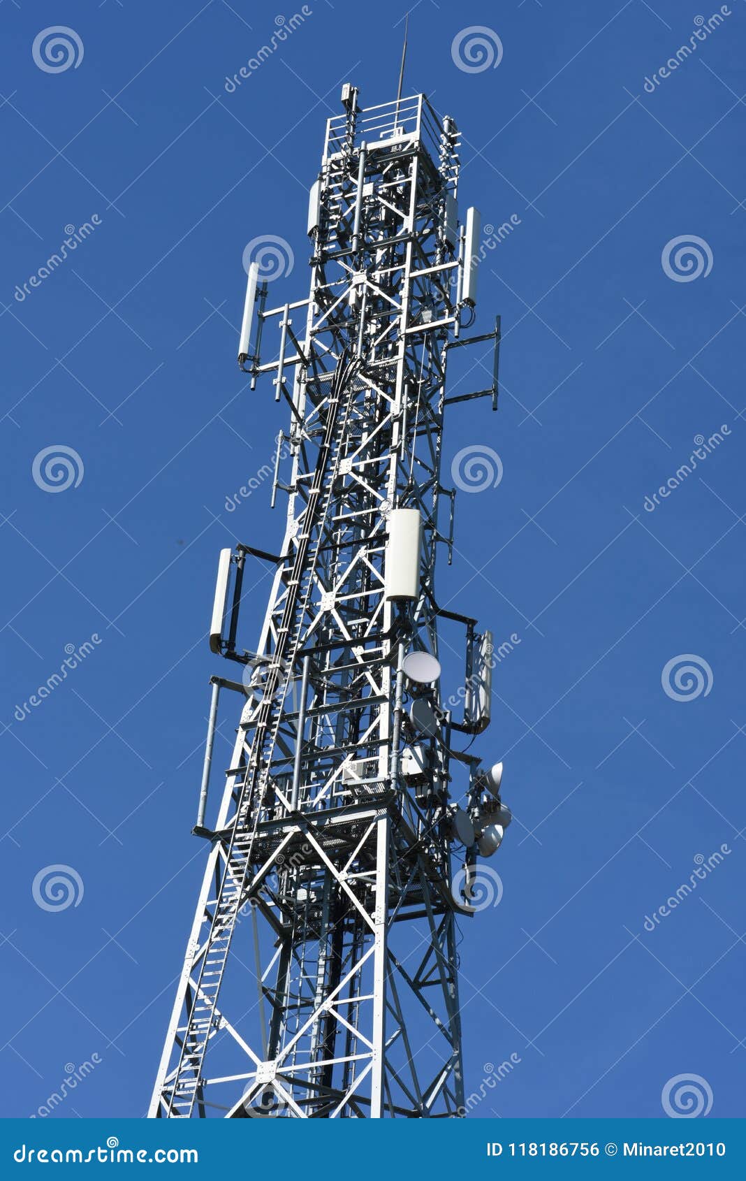 Tower Against Blue Sky Stock Photo Image of