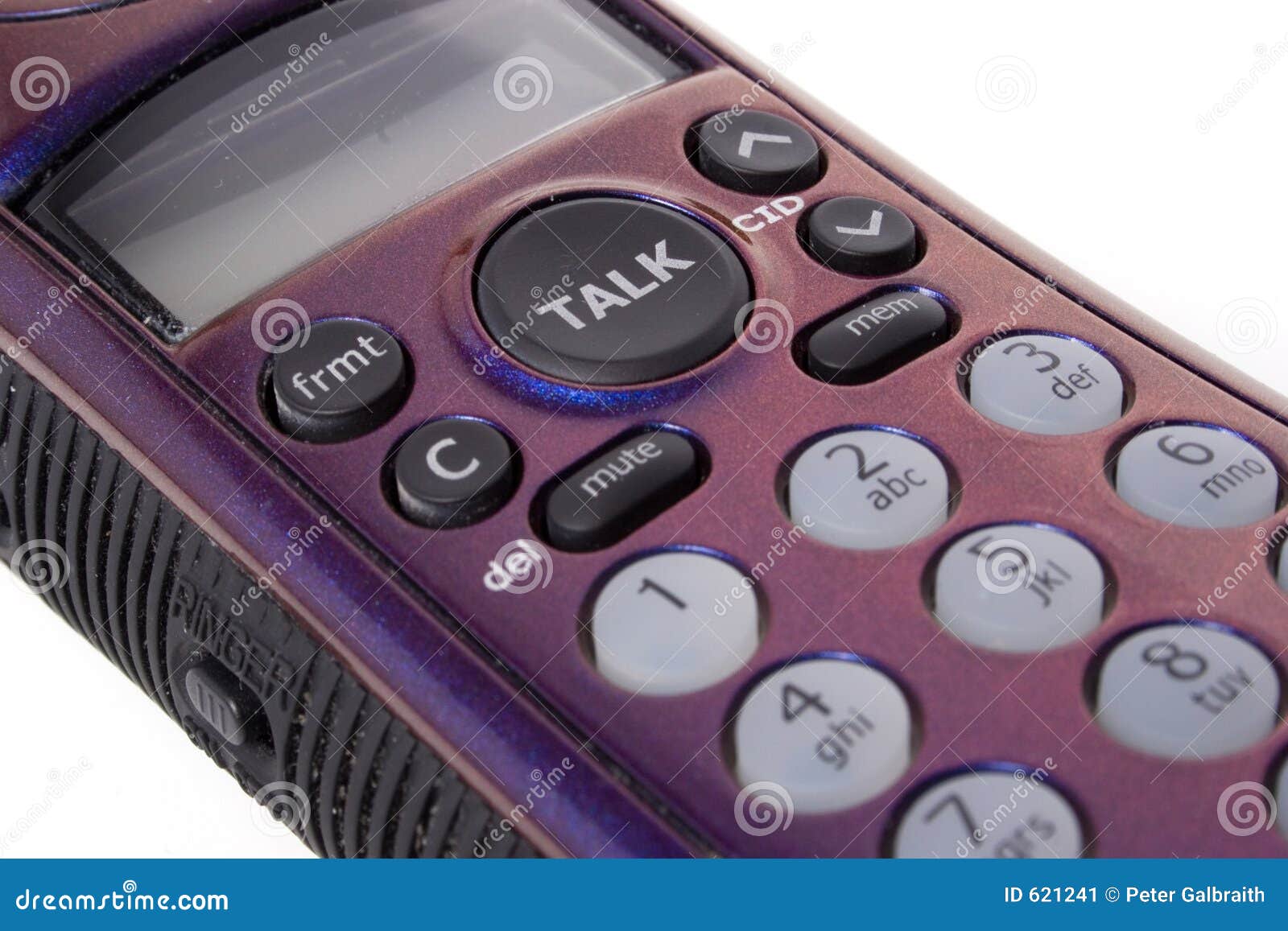 Telefone sem fio roxo metálico