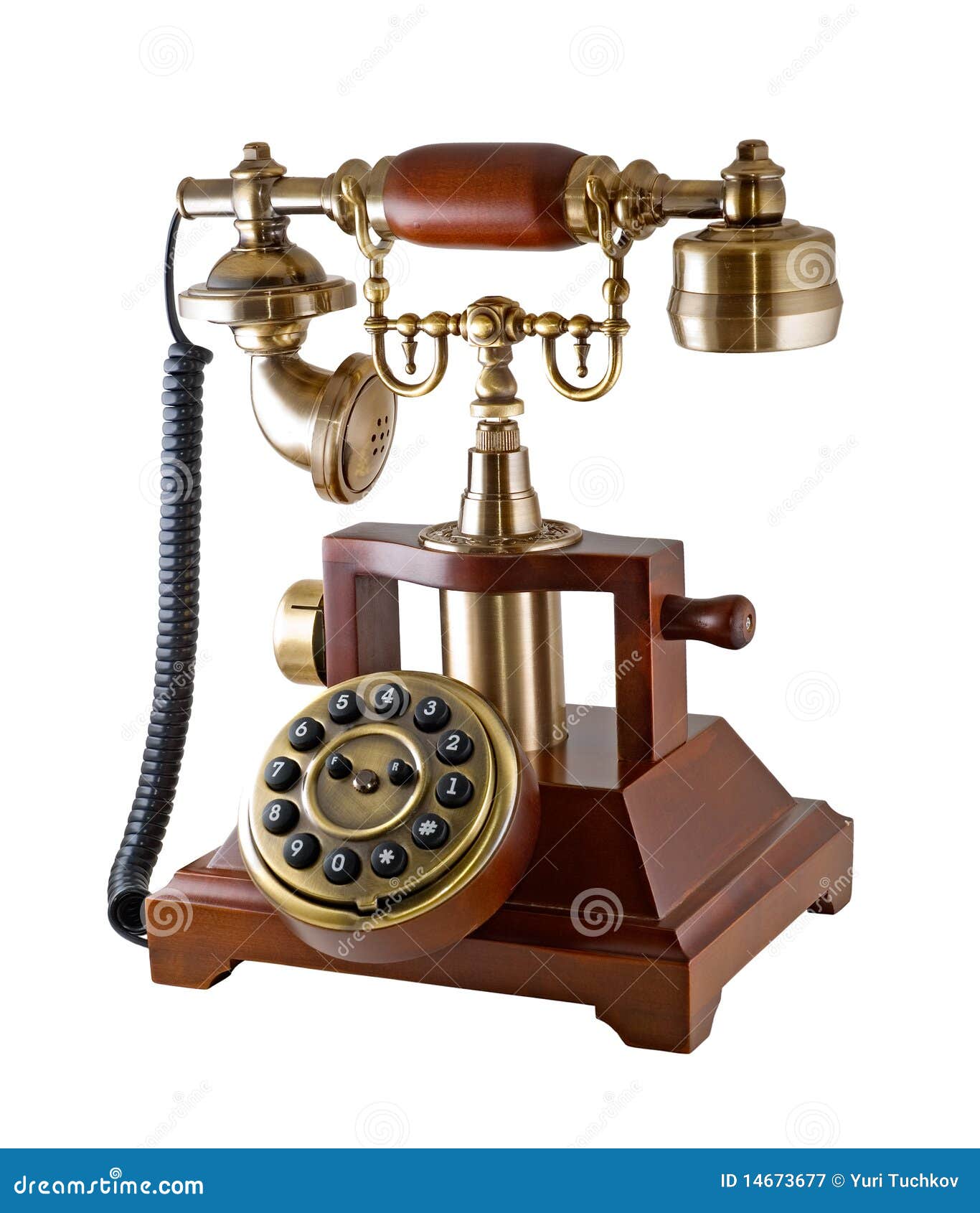 Telefono antico immagine stock. Immagine di isolato, bianco 14673677