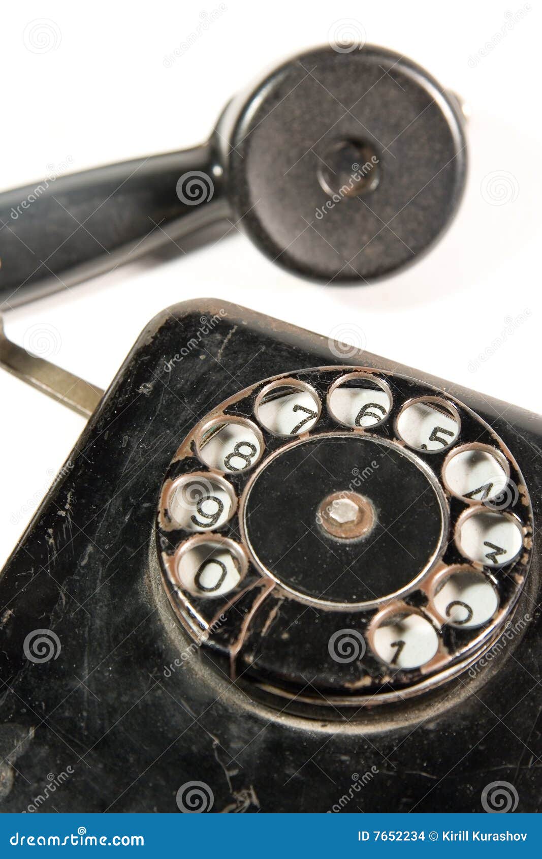 Telefono antico nero fotografia stock. Immagine di vecchio 7652234