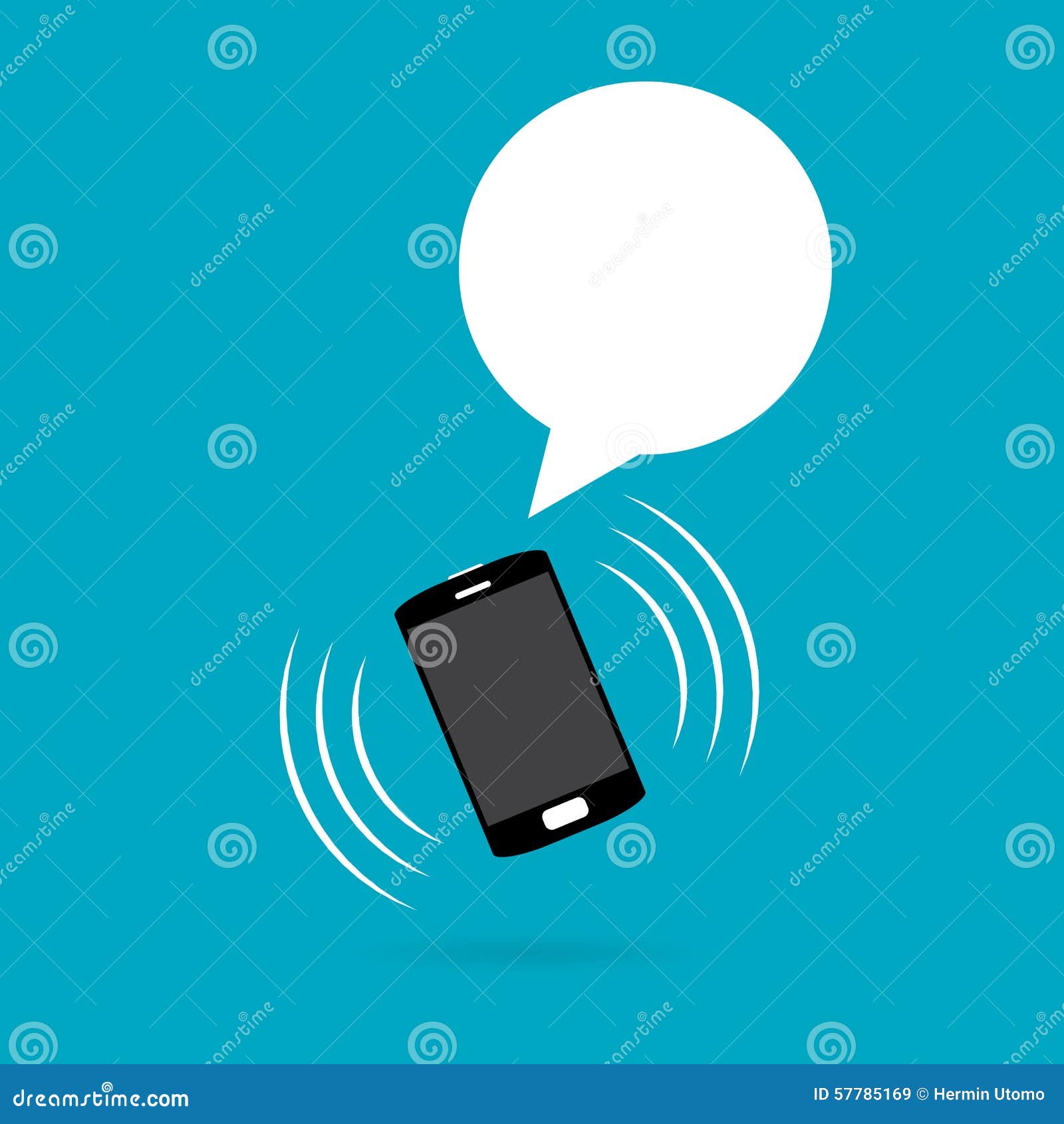 Telefono Di Squillo Con Il Pallone Di Conversazione Illustrazione