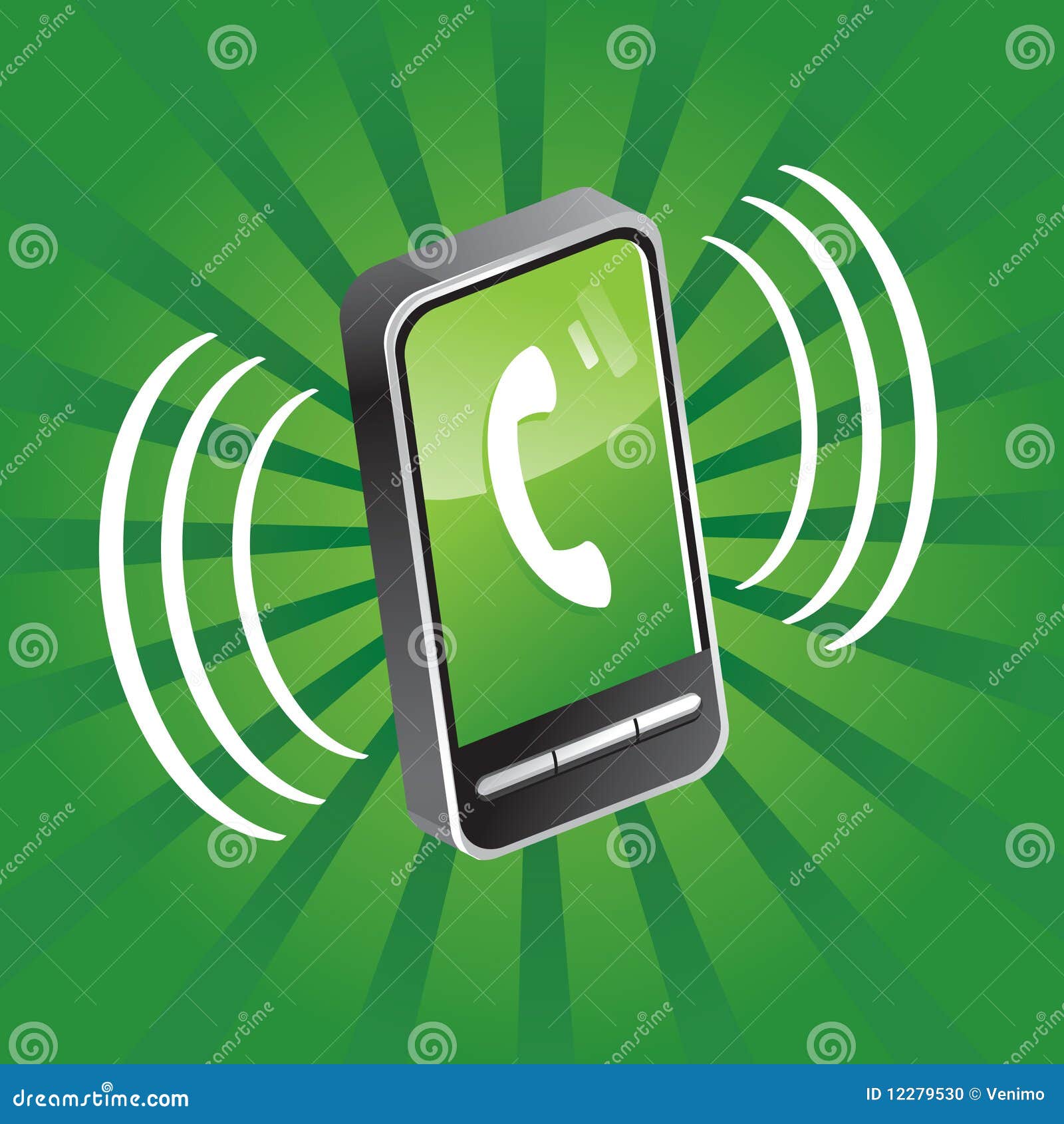 Telefono mobile chiamare illustrazione vettoriale. Illustrazione di