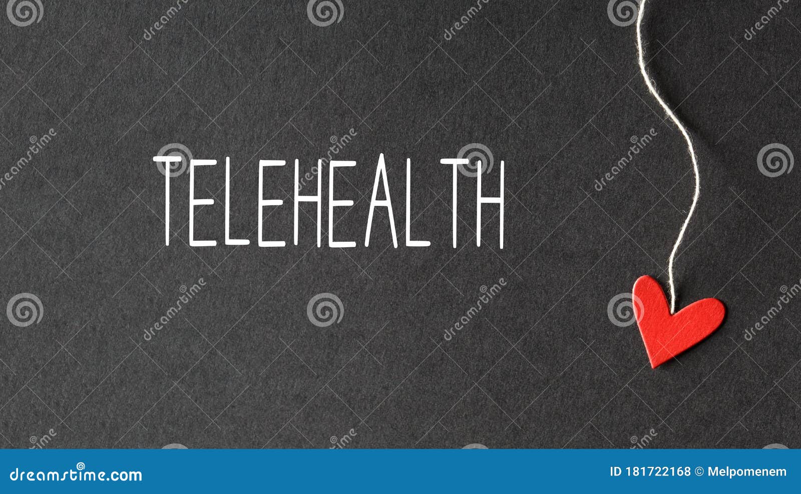 telehealth theme with paper hearts