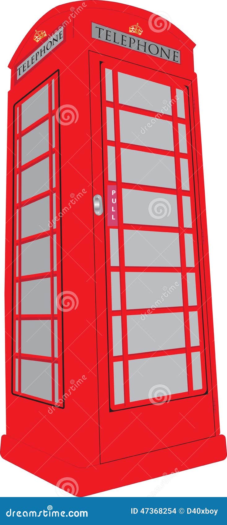 Telephone Box stock vector. Illustration of kingdom, monument - 47368254