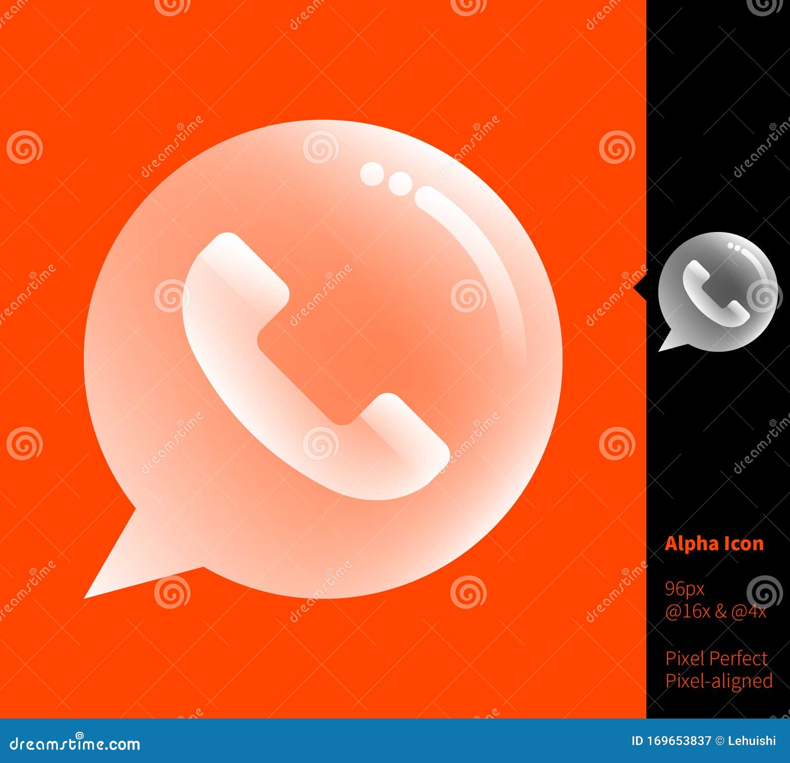 telephone and bubble alpha icon -  s for branding, web , presentation, logo, banners. transparent gradient