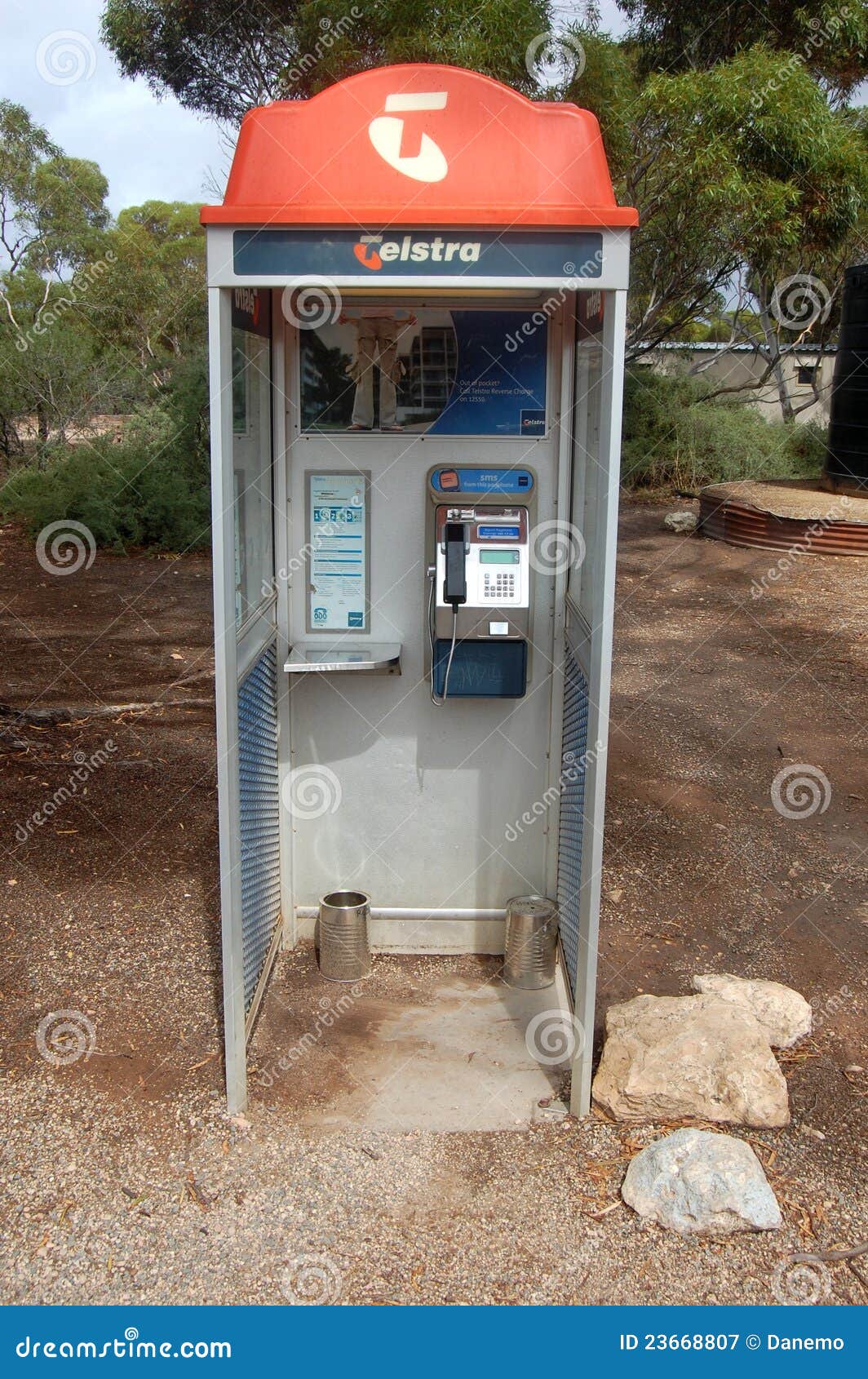 A Telstra Telephone Booth. Fully Privatised Telstra Corporation Limited