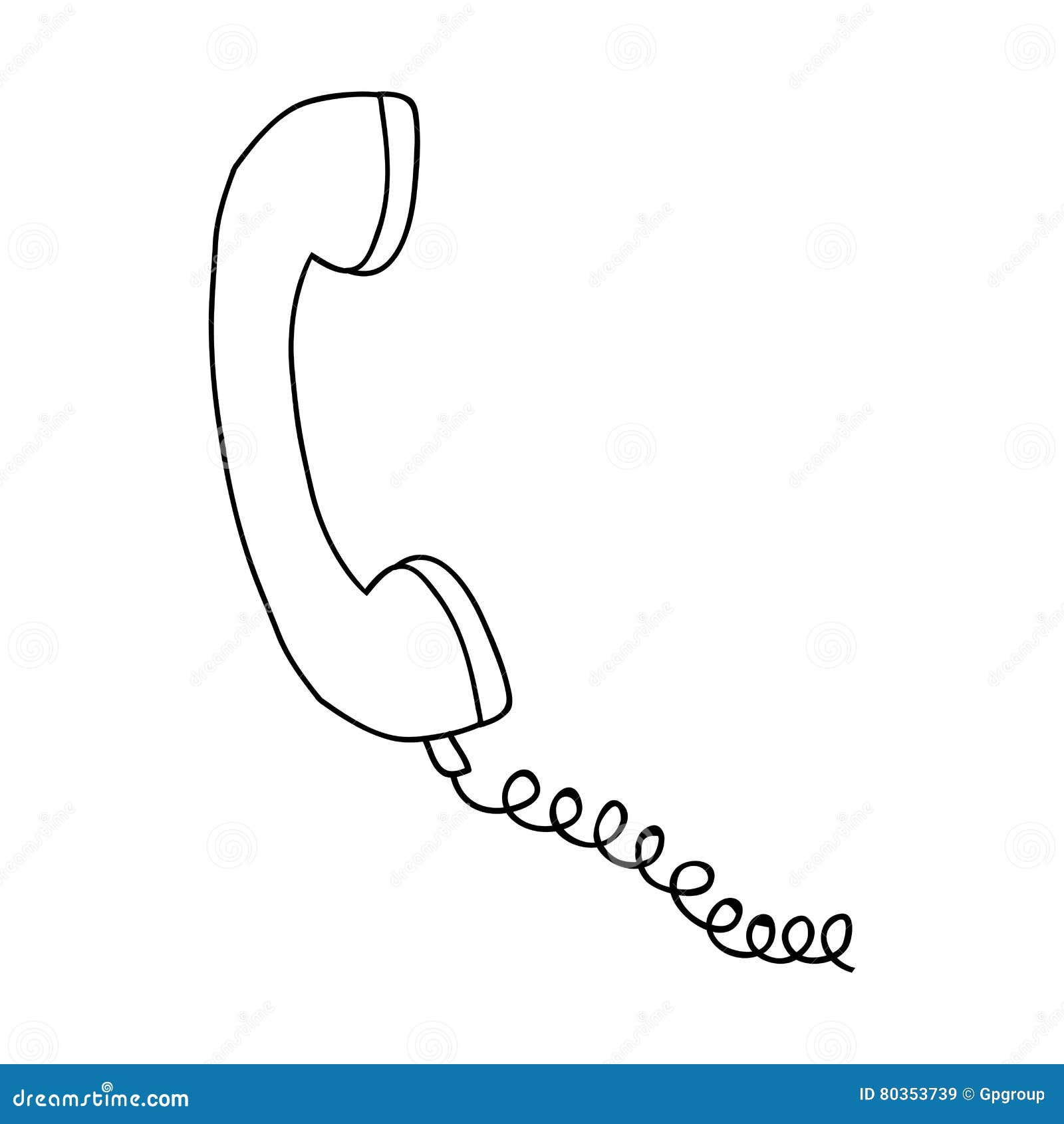 Telephone handset icon stock vector. Illustration of sign 80353739