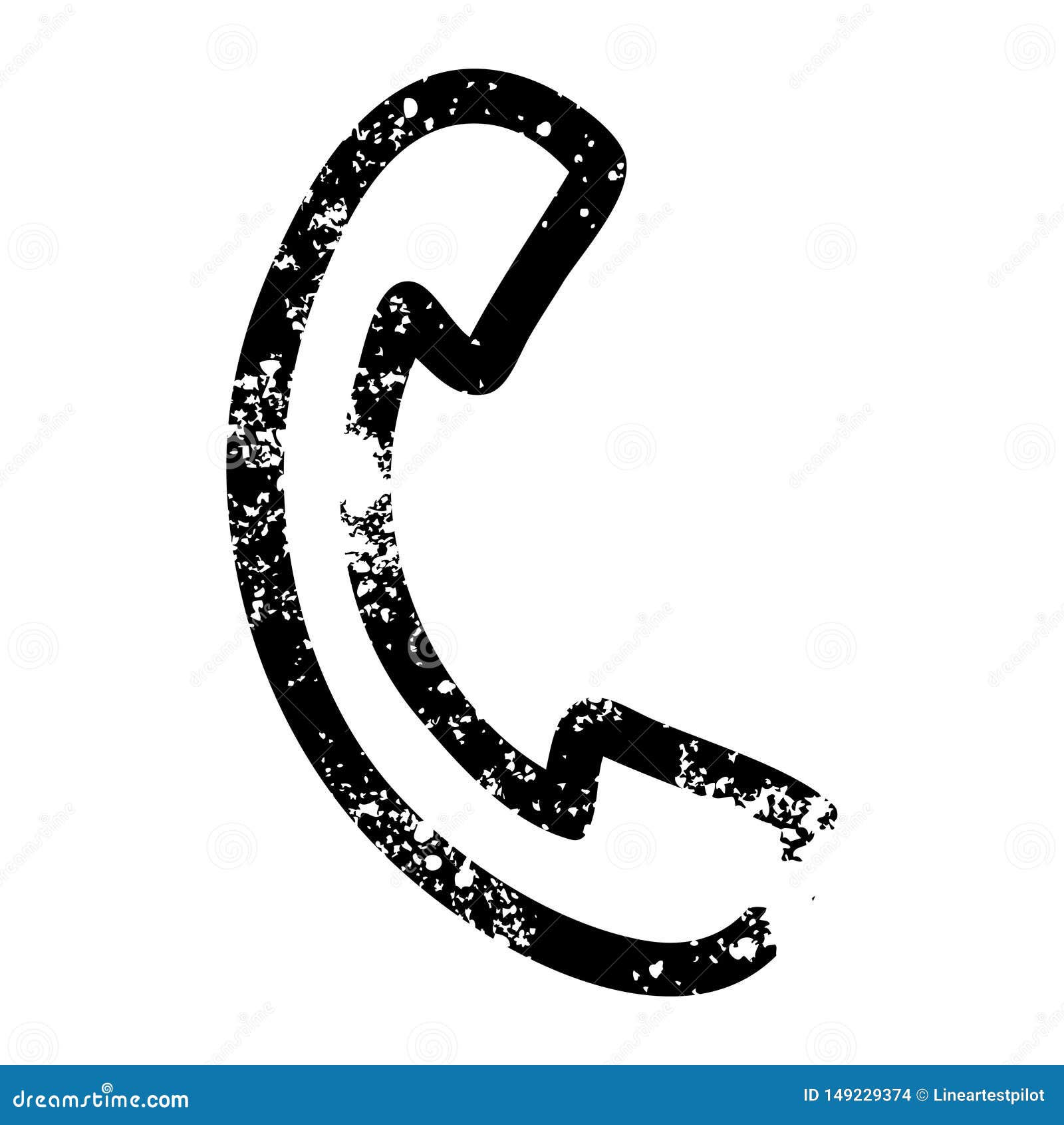 Telephone handset icon stock vector. Illustration of clip 149229374