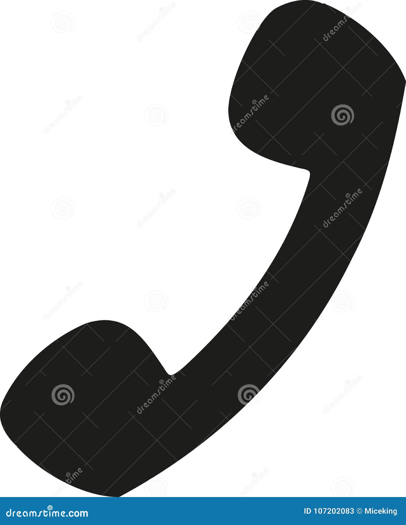 Telephone handset vector stock vector. Illustration of telefonhaarer