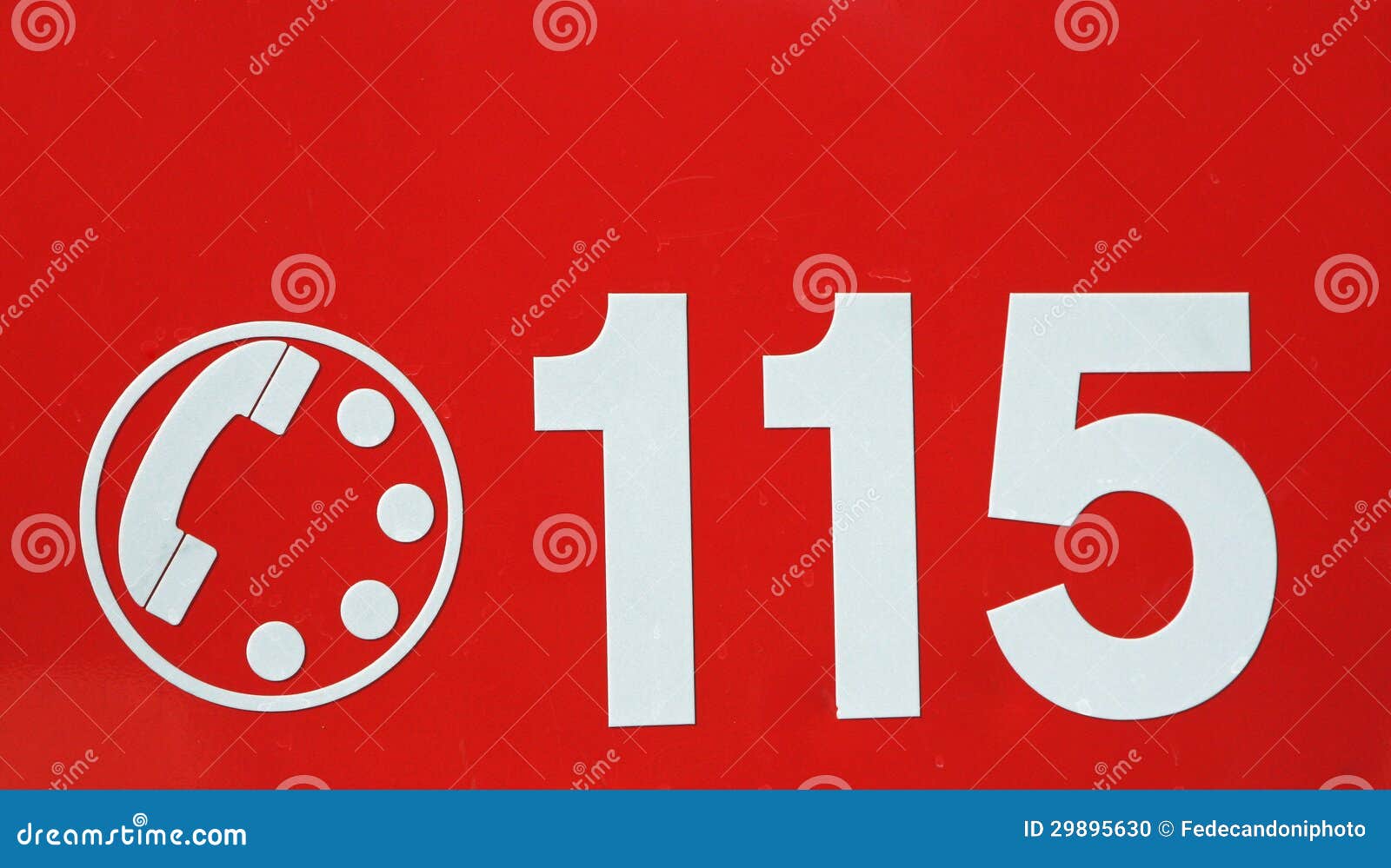 Telephone Number 115 On Red Background Of The Fire Brigade In It Stock ...
