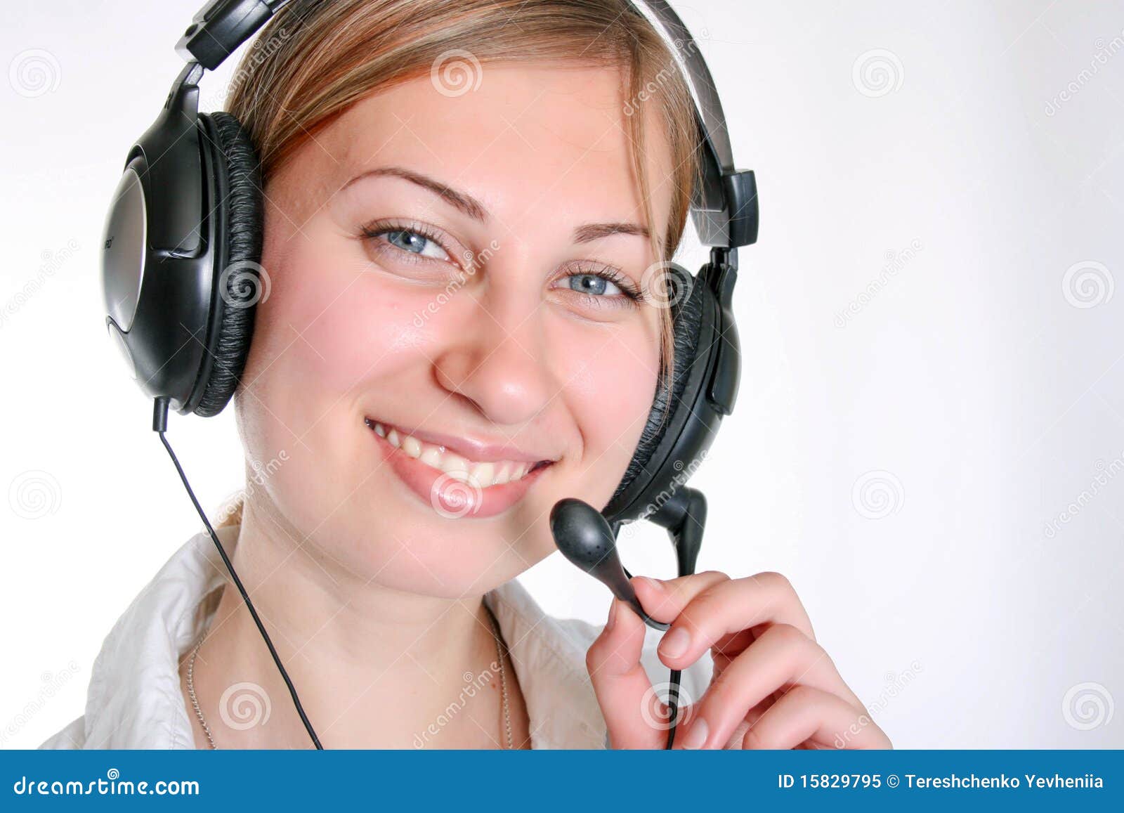 Telephone operator stock image. Image of hotline, headset 15829795