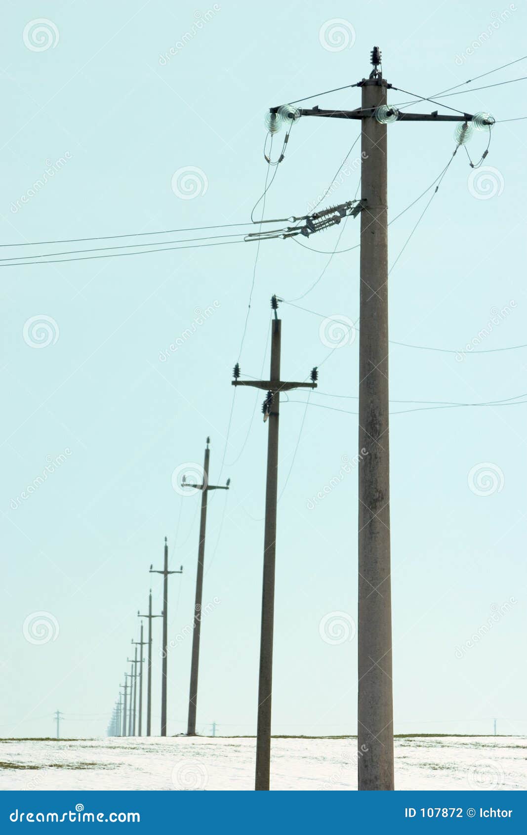 Telephone Poles stock photo. Image of insulation, field 107872