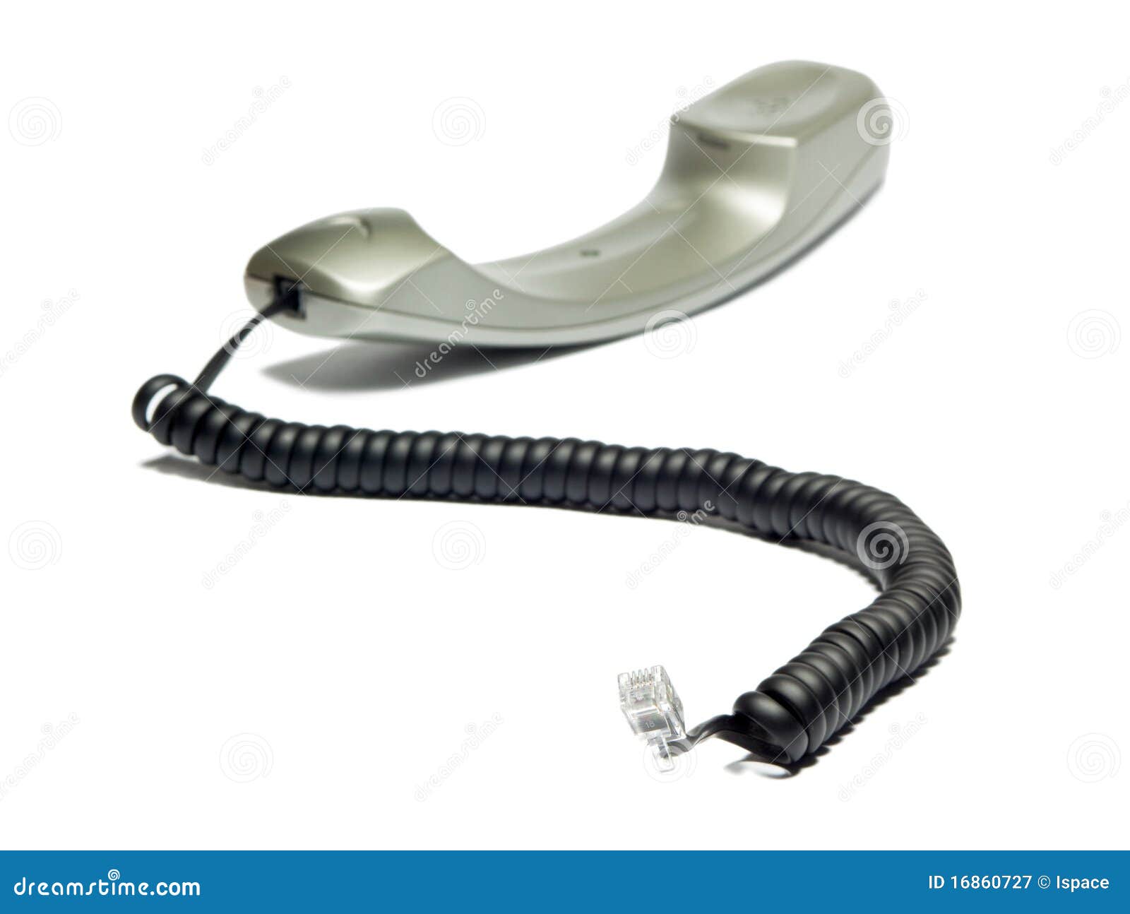 Telephone receiver isolated on a white background.