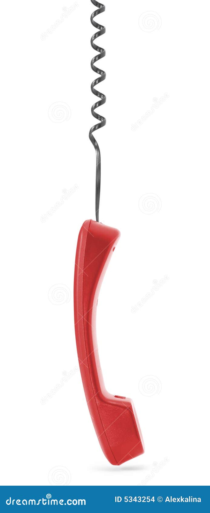 Telephone Receiver with Cable Stock Photo Image of hover, connection