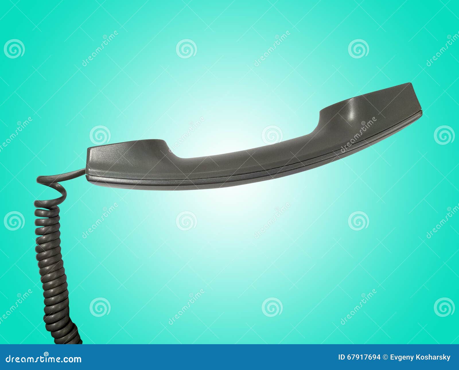 Telephone Receiver with Cable. Stock Photo Image of cord, communicate