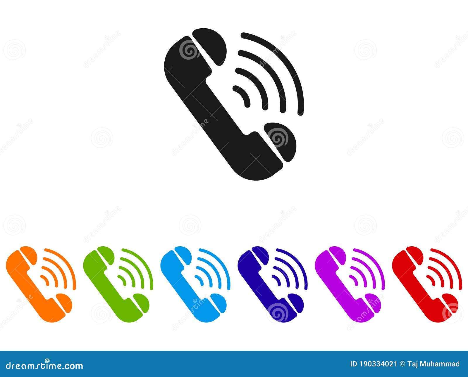 Telephone Receiver Handle Icon Ringing Mobile Icon Calling Symbol