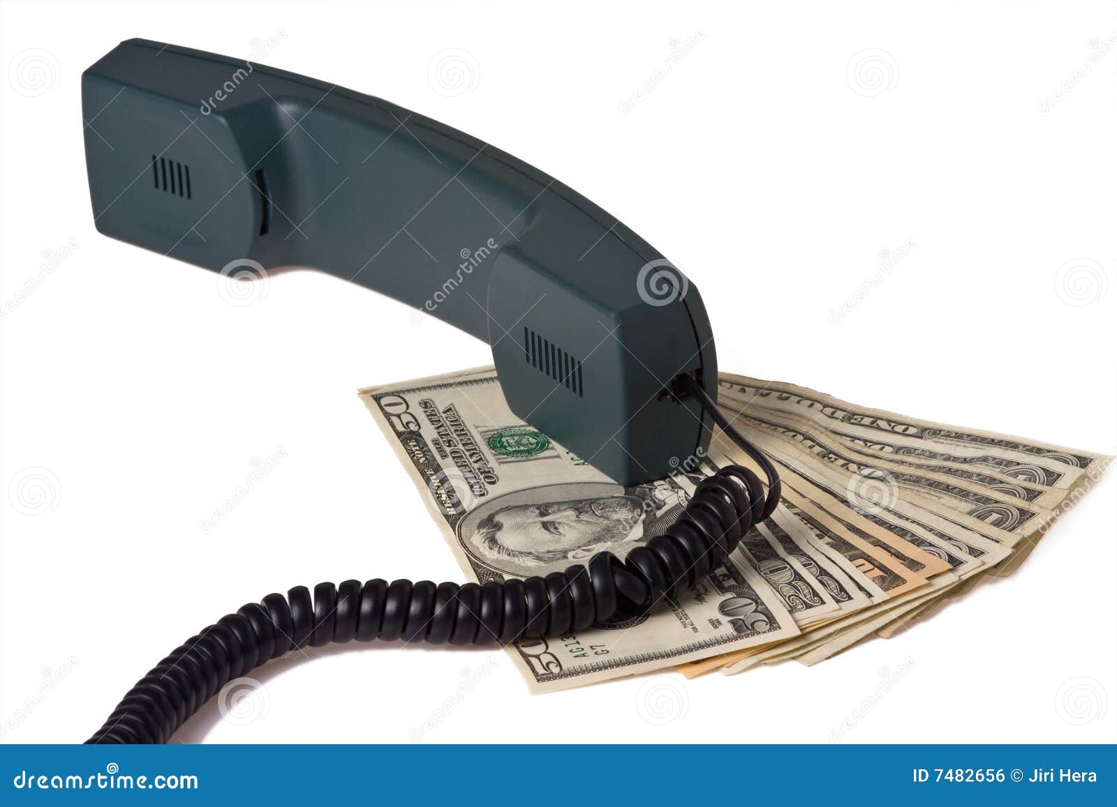 Telephone Receiver and Money Stock Photo Image of phone, call 7482656