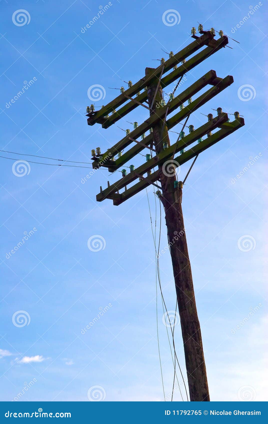 telephone or telegraph pole