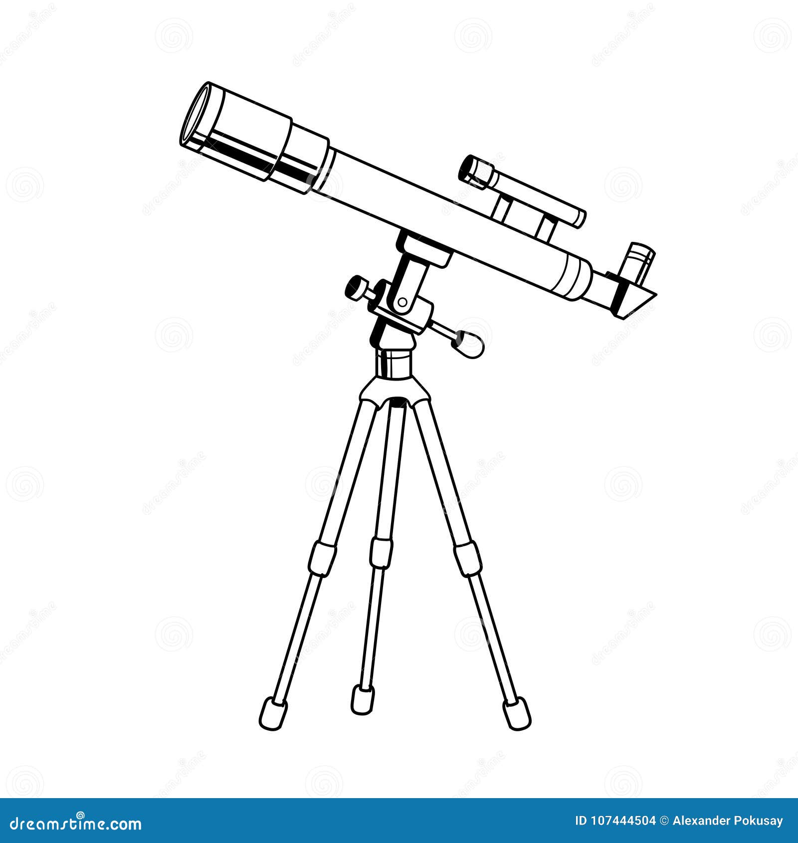 Download Telescope Object Coloring Book Vector Stock Vector - Illustration of decorative, tool: 107444504