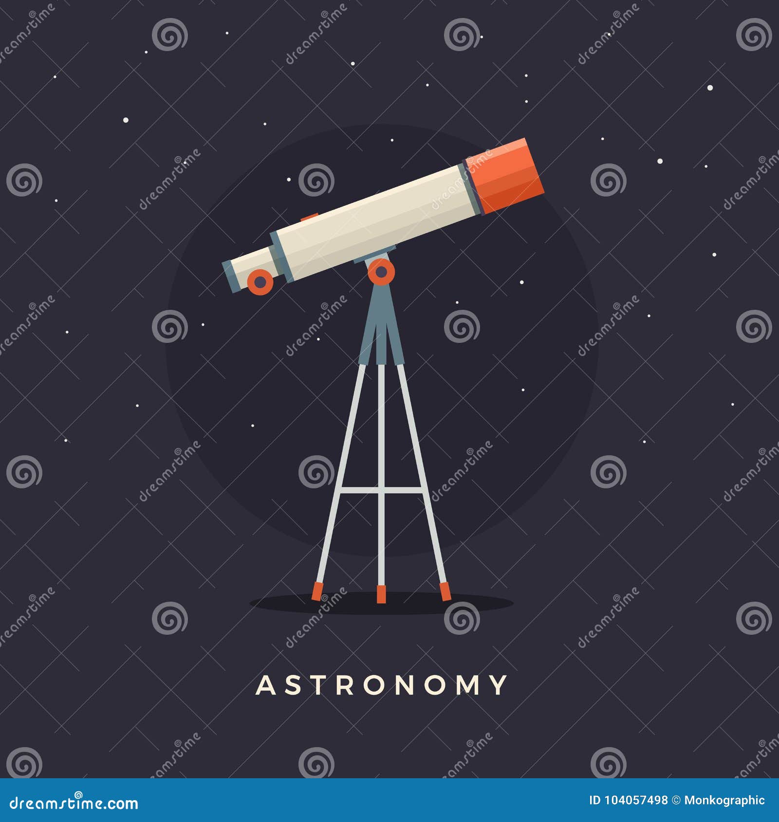 telescope on support to observe stars. astronomy.