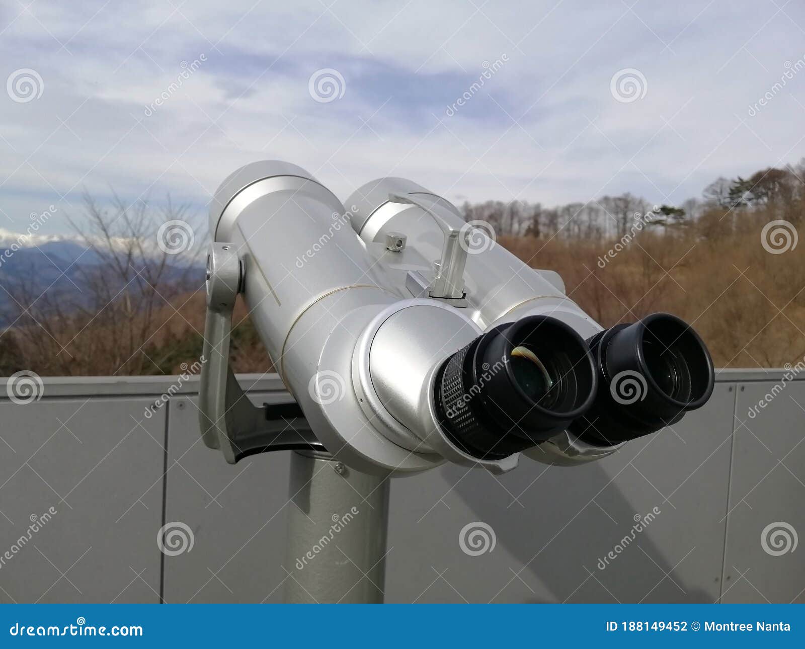 Telescope at Top of Mountain, Viewfinder of Telescope, Stock Photo