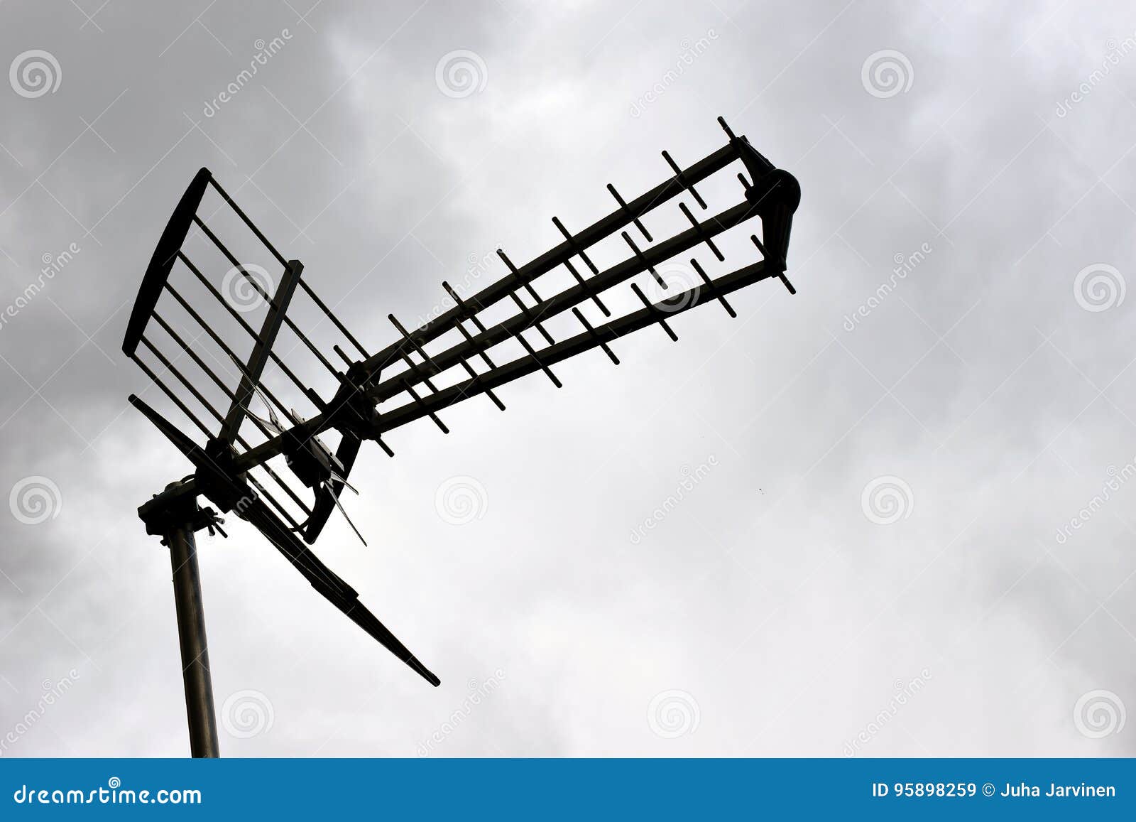 Television Antenna Silhouette Stock Image Image of technical, cloudy