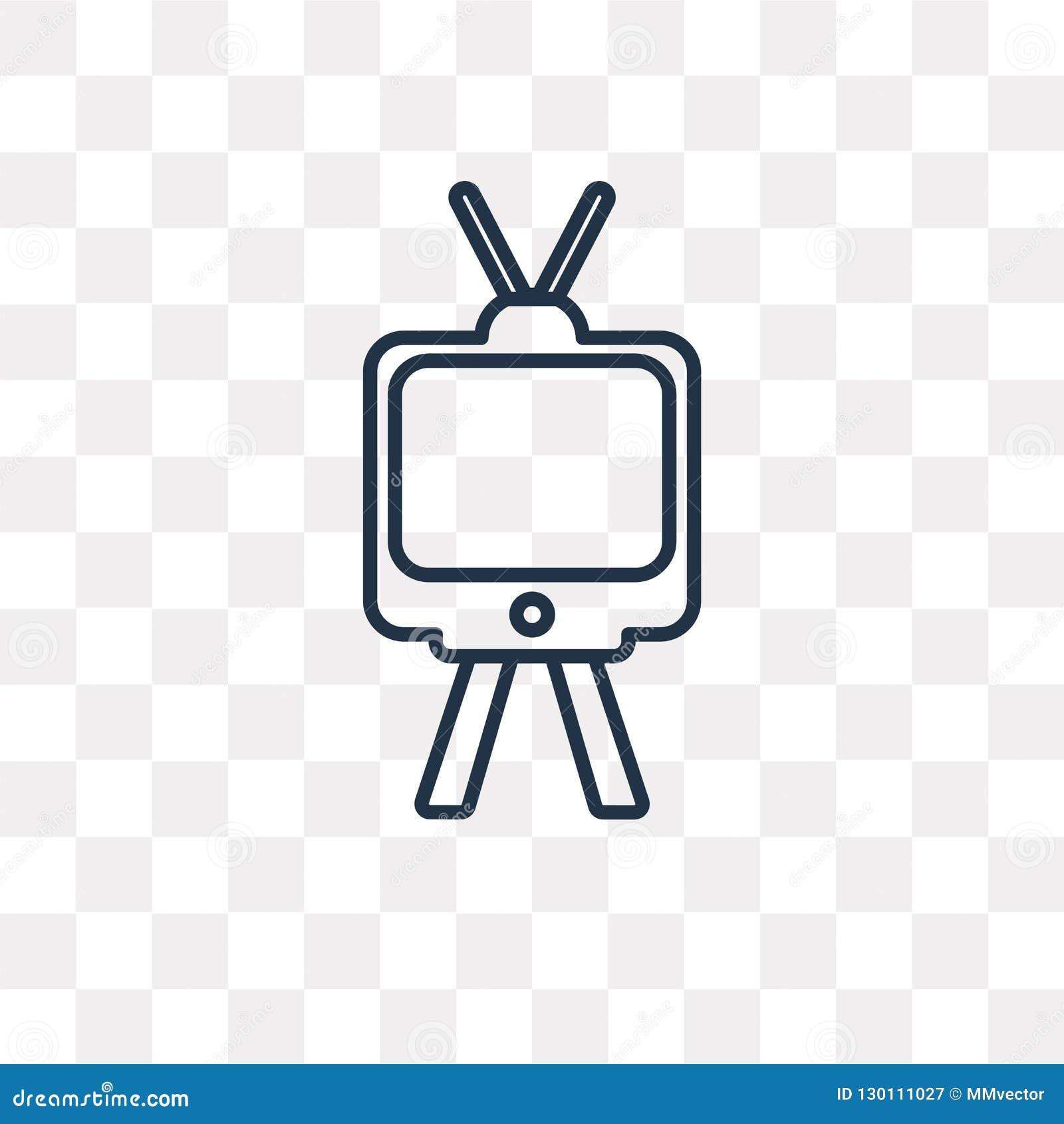 Television Antenna Icons Set Isolated On White Background. Silhouettes