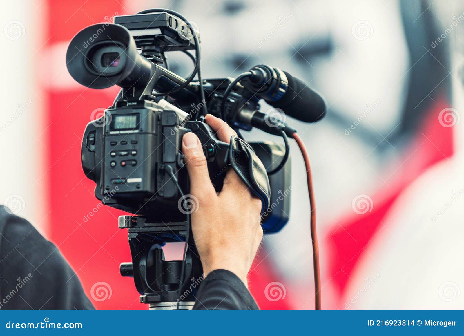 Television Camera Recording an Event Stock Photo - Image of media ...