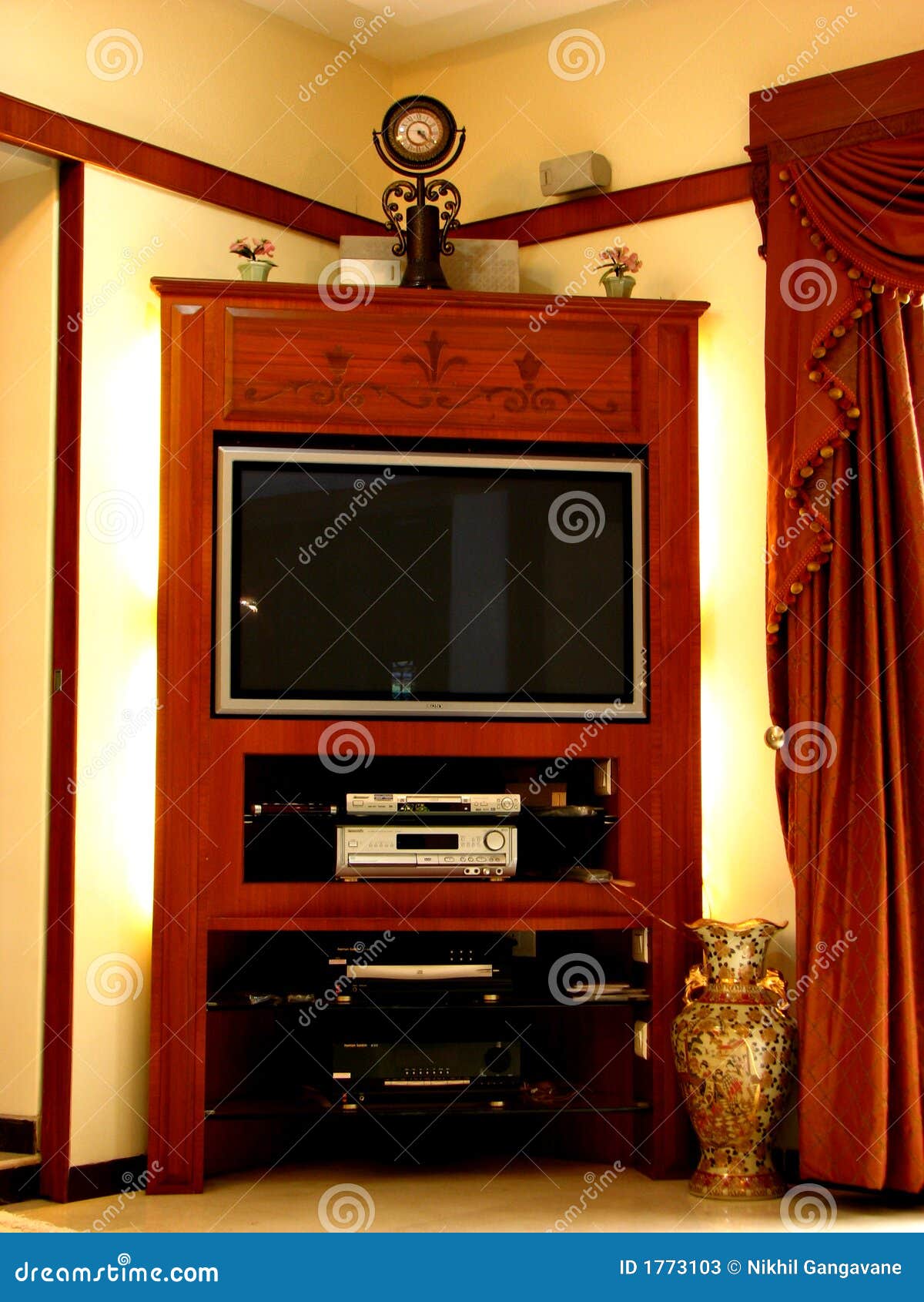 Television Furniture stock image. Image of asian, background 1773103