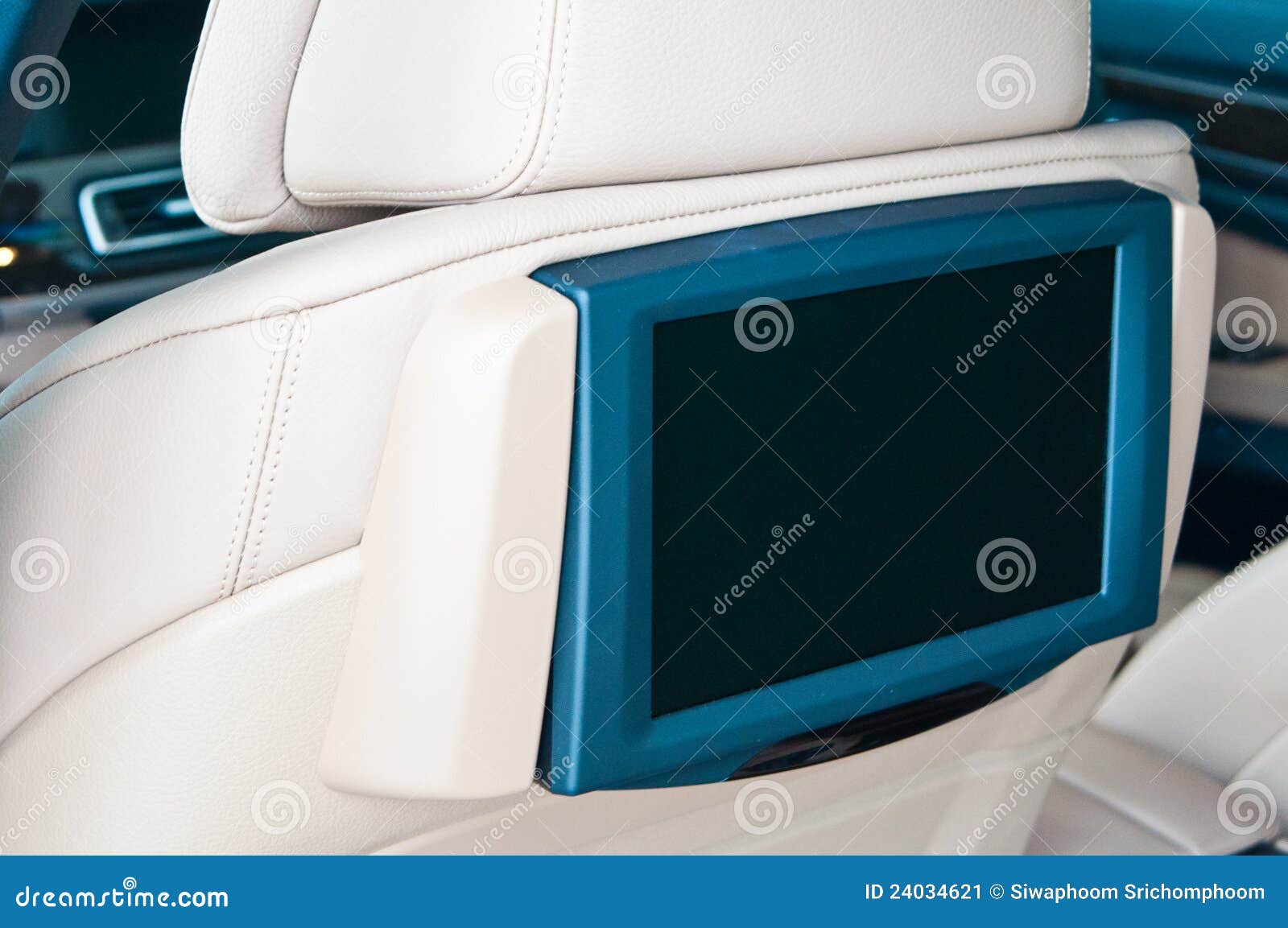 Television inside a car stock image. Image of vehicle 24034621