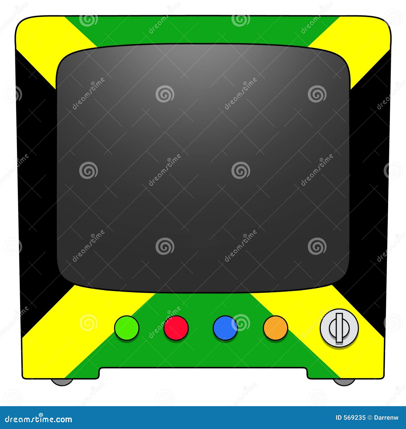Television Jamaica stock illustration. Illustration of clip 569235