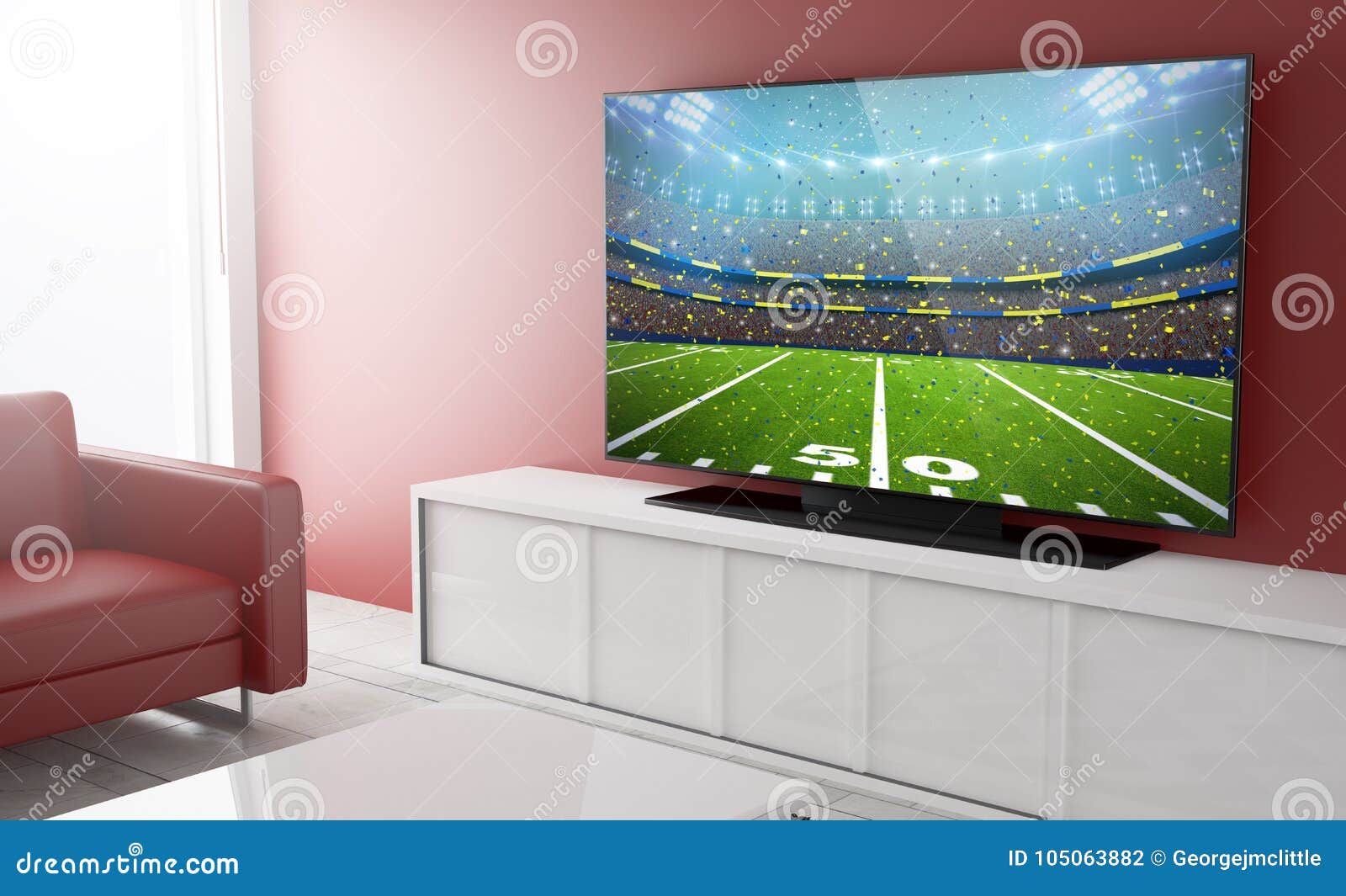 Television smart football stock illustration