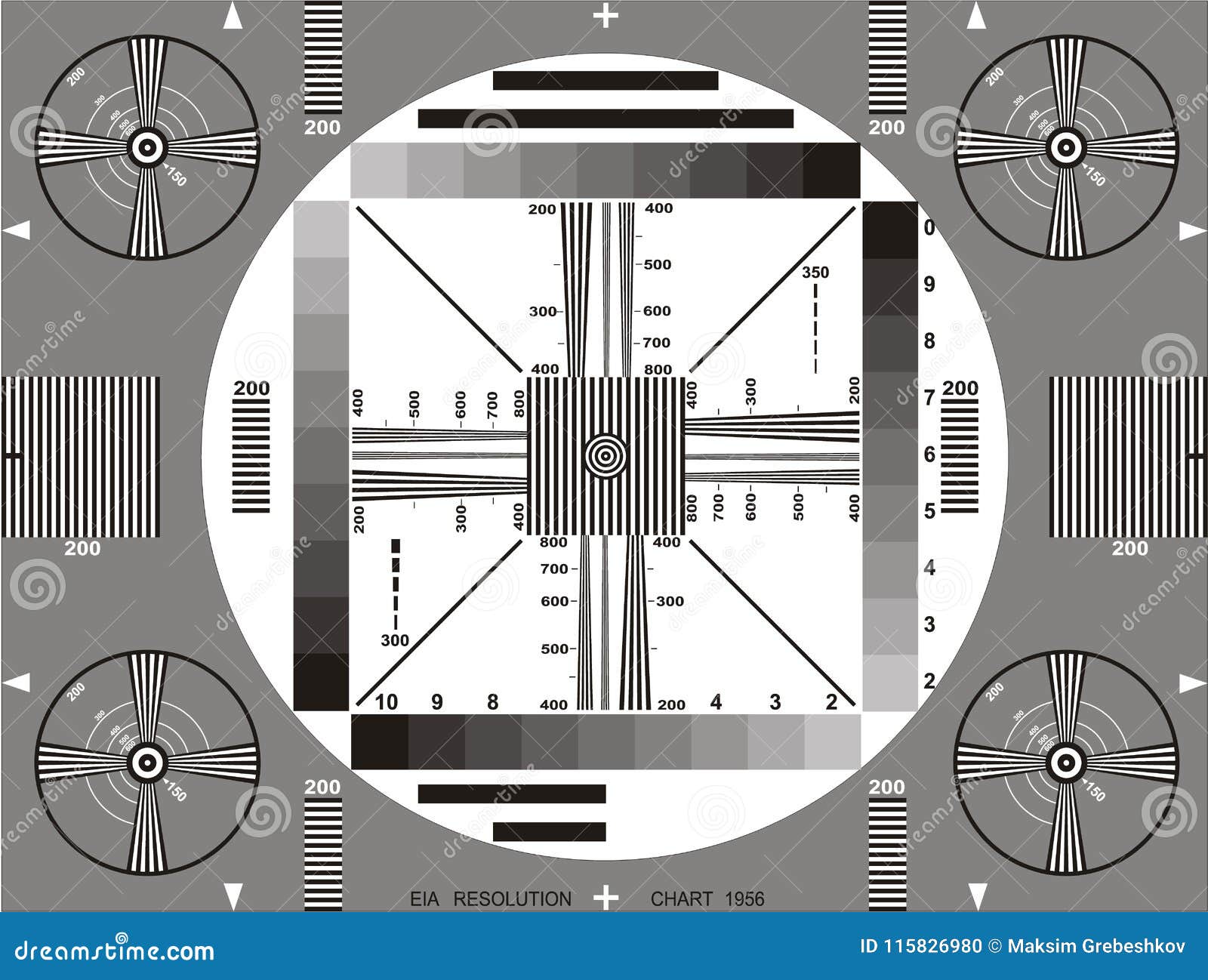 Television test card stock illustration. Illustration of signal 115826980