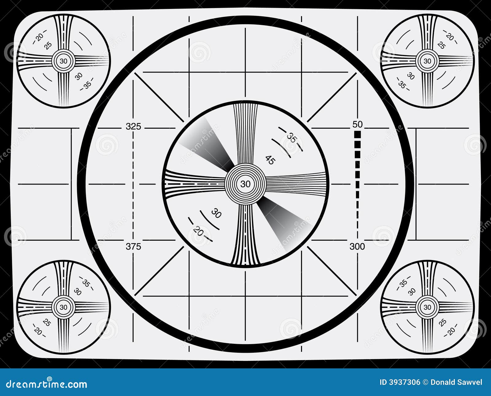 TV Test Pattern Generated By A Monoscope â€“ Original Photo From A ...