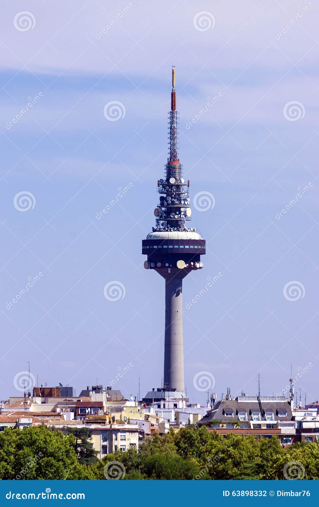 Television Tower in Madrid, Spain Stock Photo Image of metal, capital