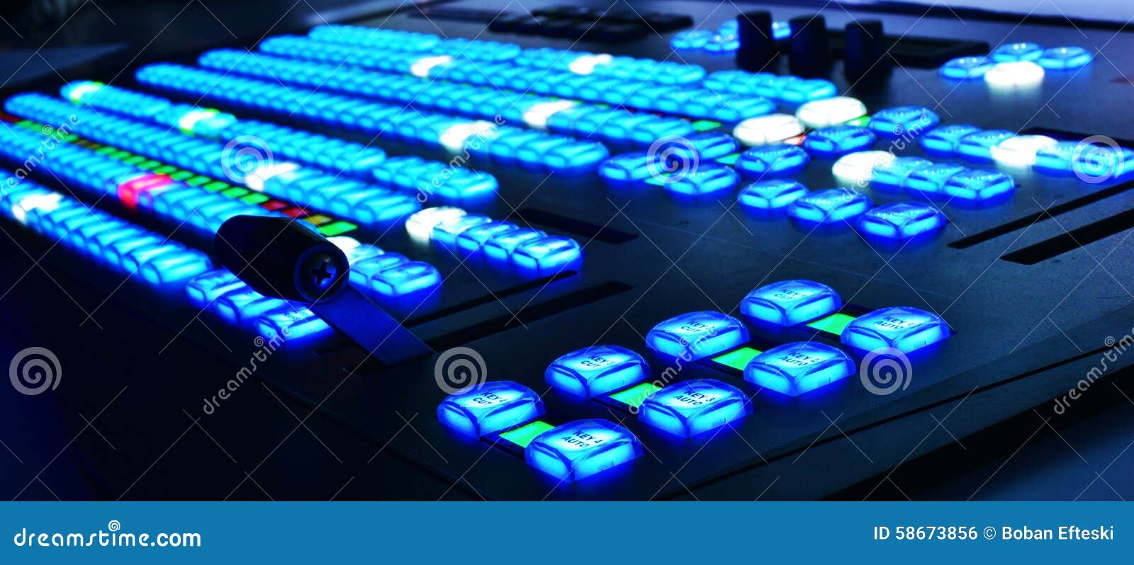 Television Video Mixer Equipment Stock Photo Image of button