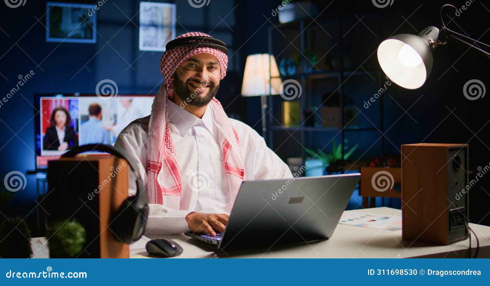 teleworker typing on laptop