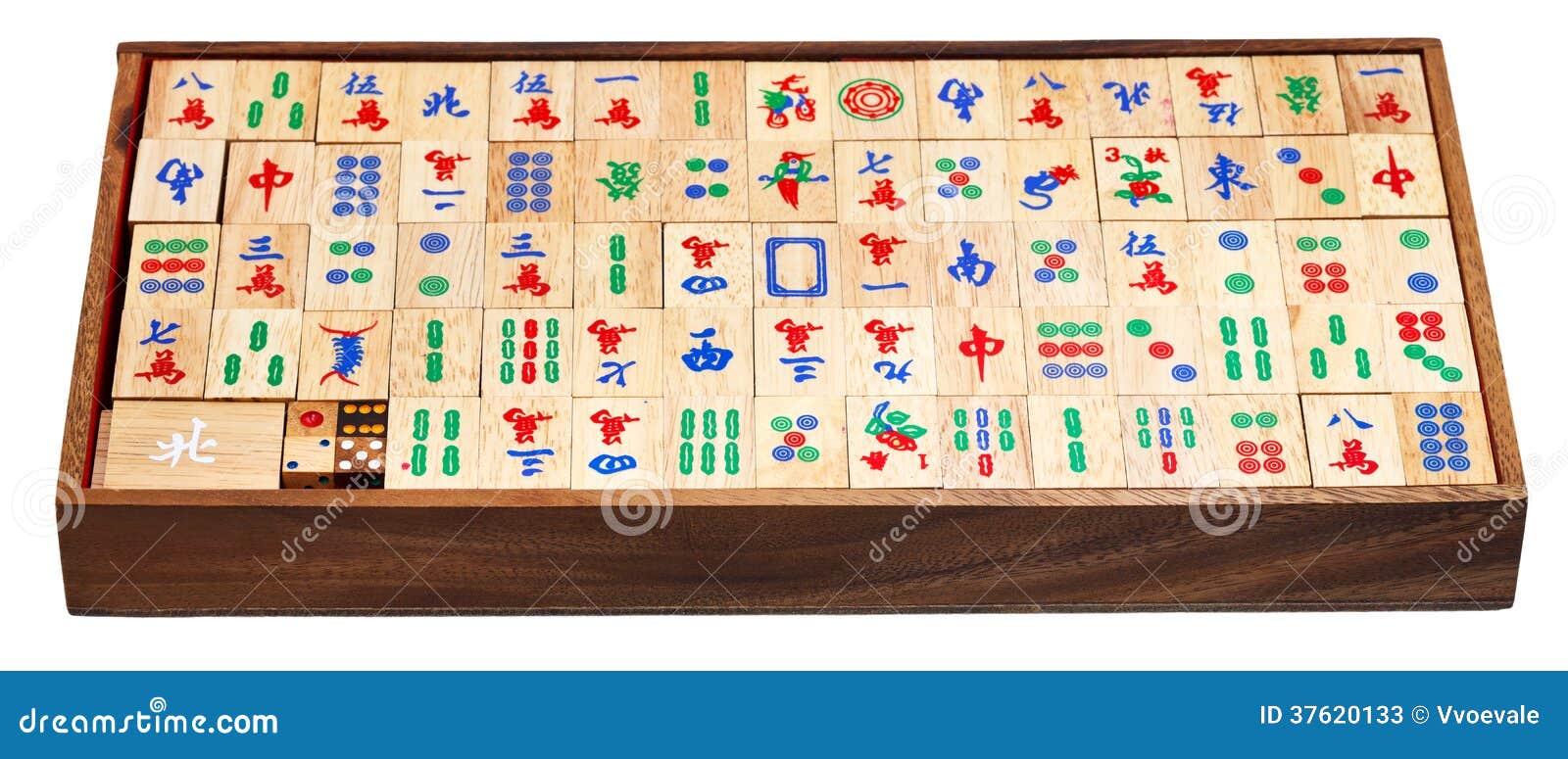 Telhas Do Jogo De Mahjong Na Caixa Isolada No Branco Imagem de Stock -  Imagem de contador, tabela: 37620133